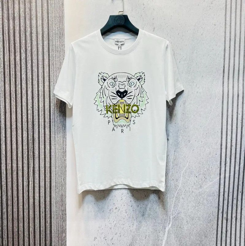 Kenzo Kenzo White Cotton Logo T-Shirt for Men 0089 Size US L / EU 52-54 / 3 - 1 Thumbnail