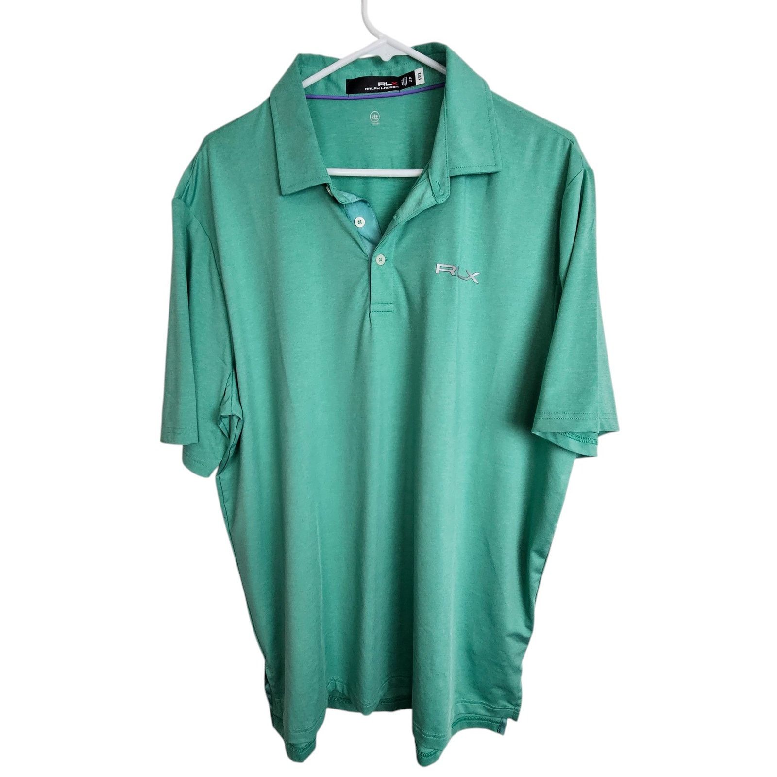 RLX Ralph Lauren Ralph Lauren RLX Mens Golf Polo Shirt Nantucket Green XL Size US XL / EU 56 / 4 - 1 Thumbnail