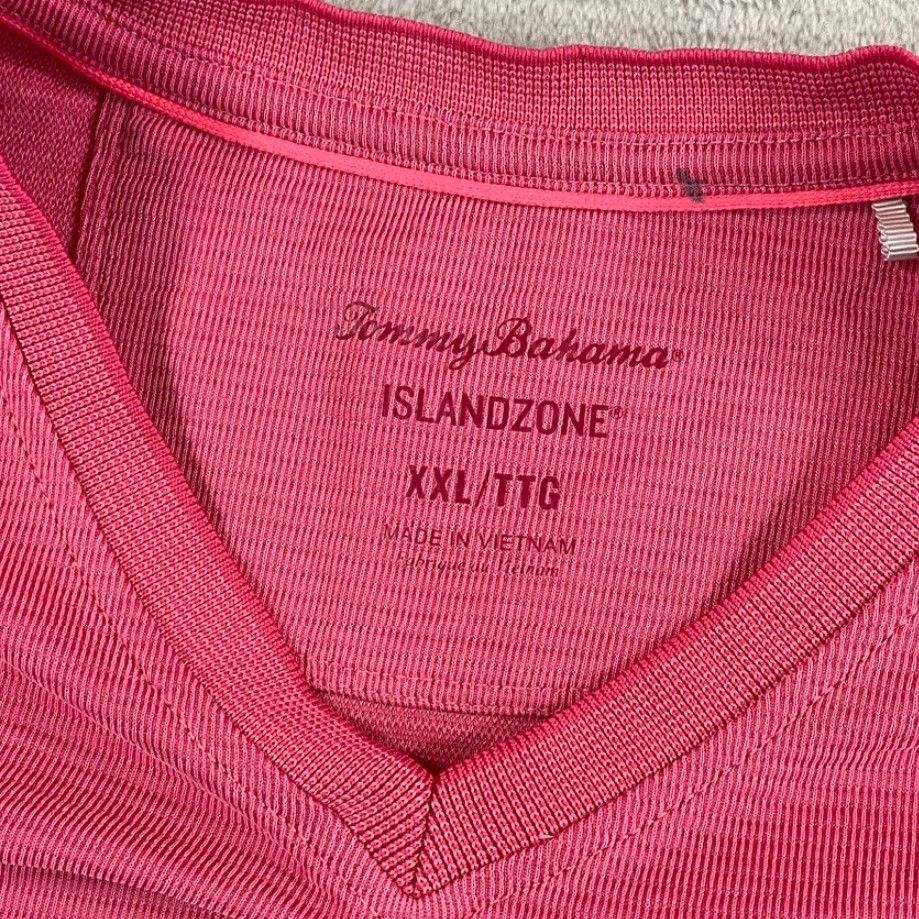 Tommy Bahama Tommy Bahama Coastal Crest IslandZone V-Neck T Shirt Pink Men 2XL Marlin NWOT Size US XXL / EU 58 / 5 - 2 Thumbnail