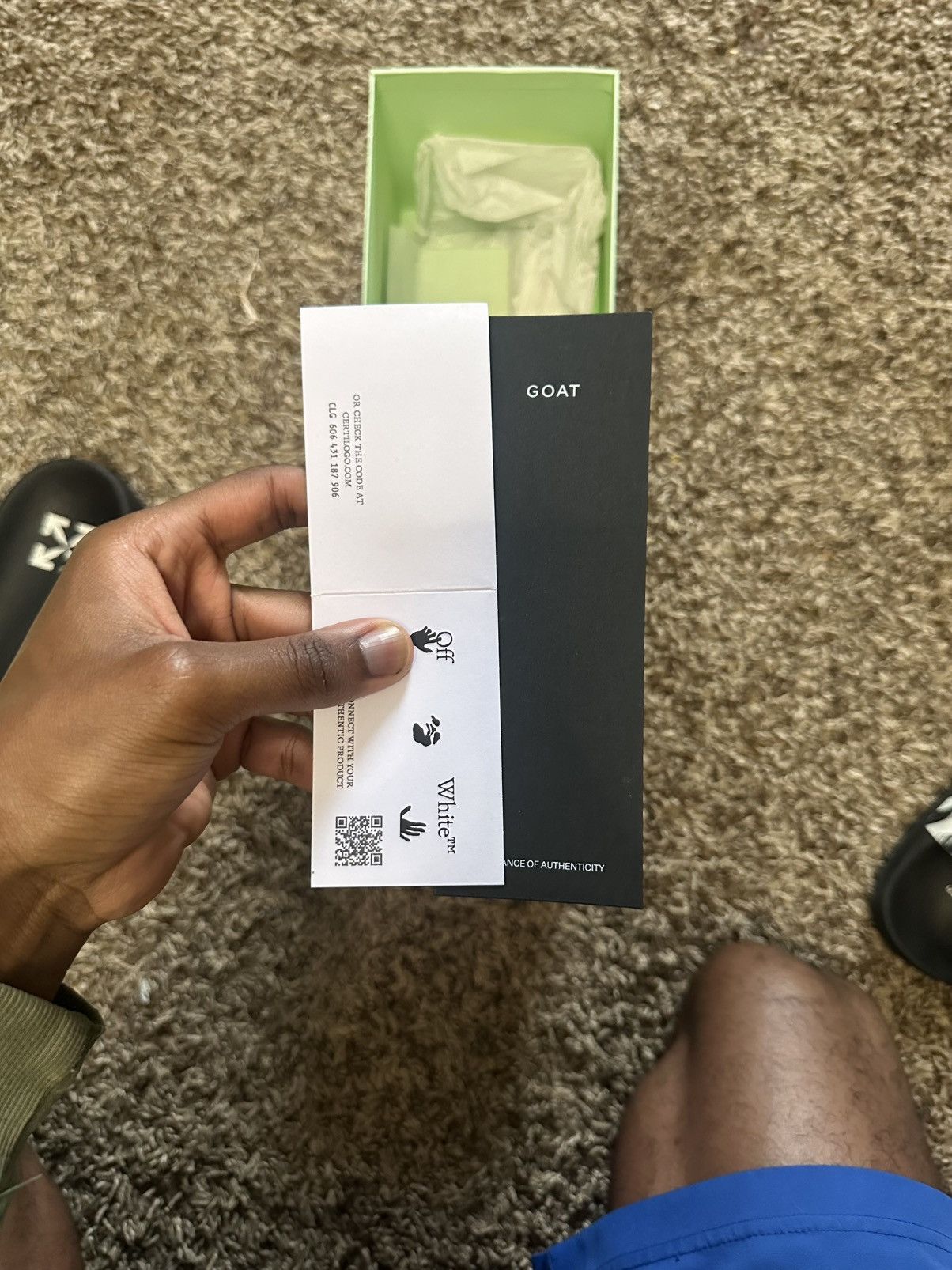 Off-White Off White " Left Right " Slides Size US 12 / EU 45 - 4 Thumbnail