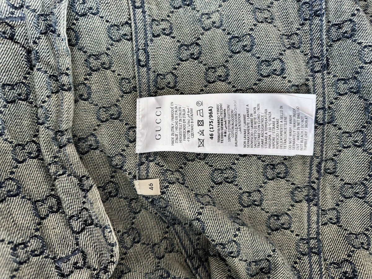 Gucci Gucci GG Monogram Acid Wash Denim Jacket Size US L / EU 52-54 / 3 - 6 Thumbnail