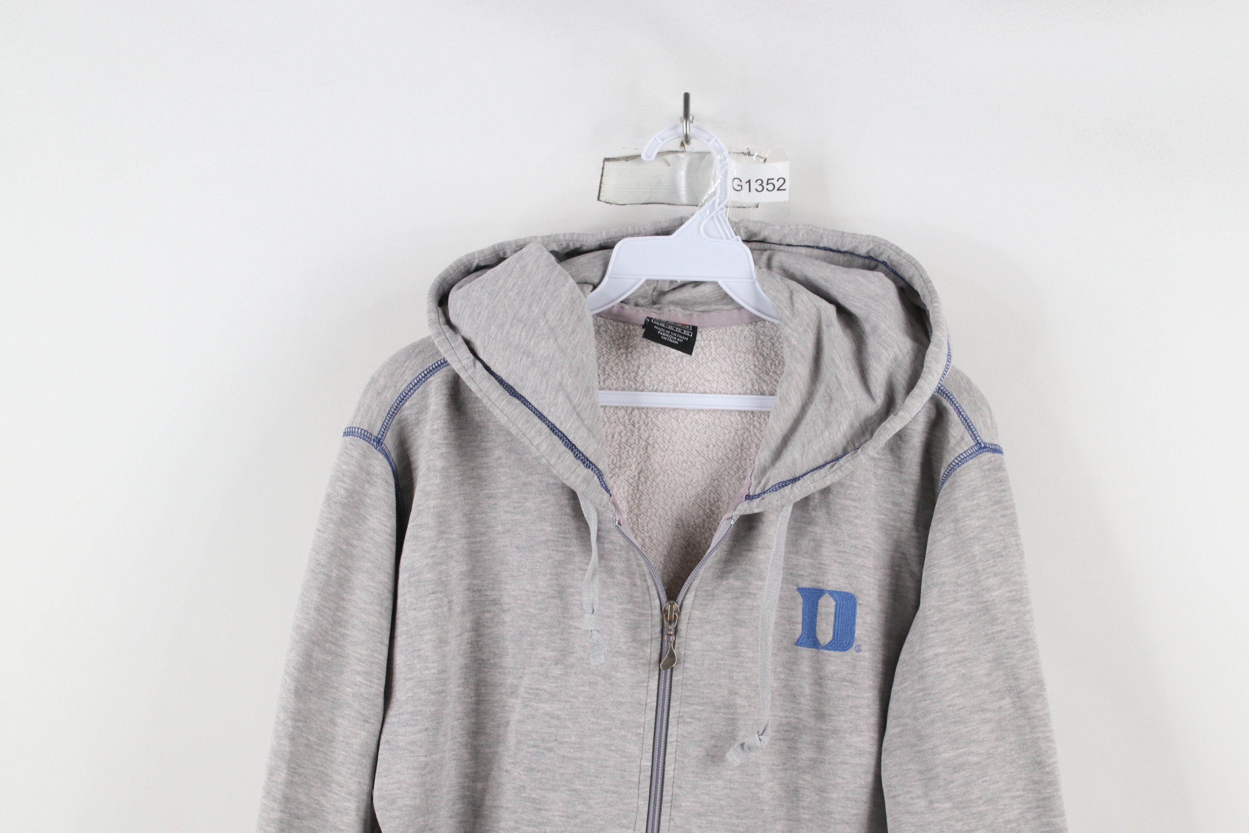 Nike × Vintage Vintage Y2K Nike Mini Swoosh Duke University Full Zip Hoodie Size XL / US 12-14 / IT 48-50 - 2 Thumbnail
