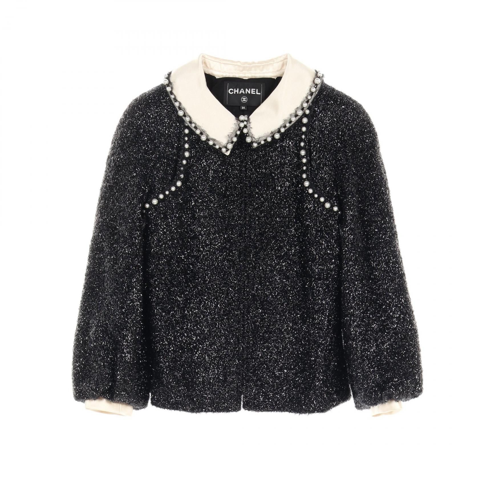 Chanel Chanel Pearl Nylon Wool Outerwear Others Outerwear P57533V31995 DUTY FREE for USA