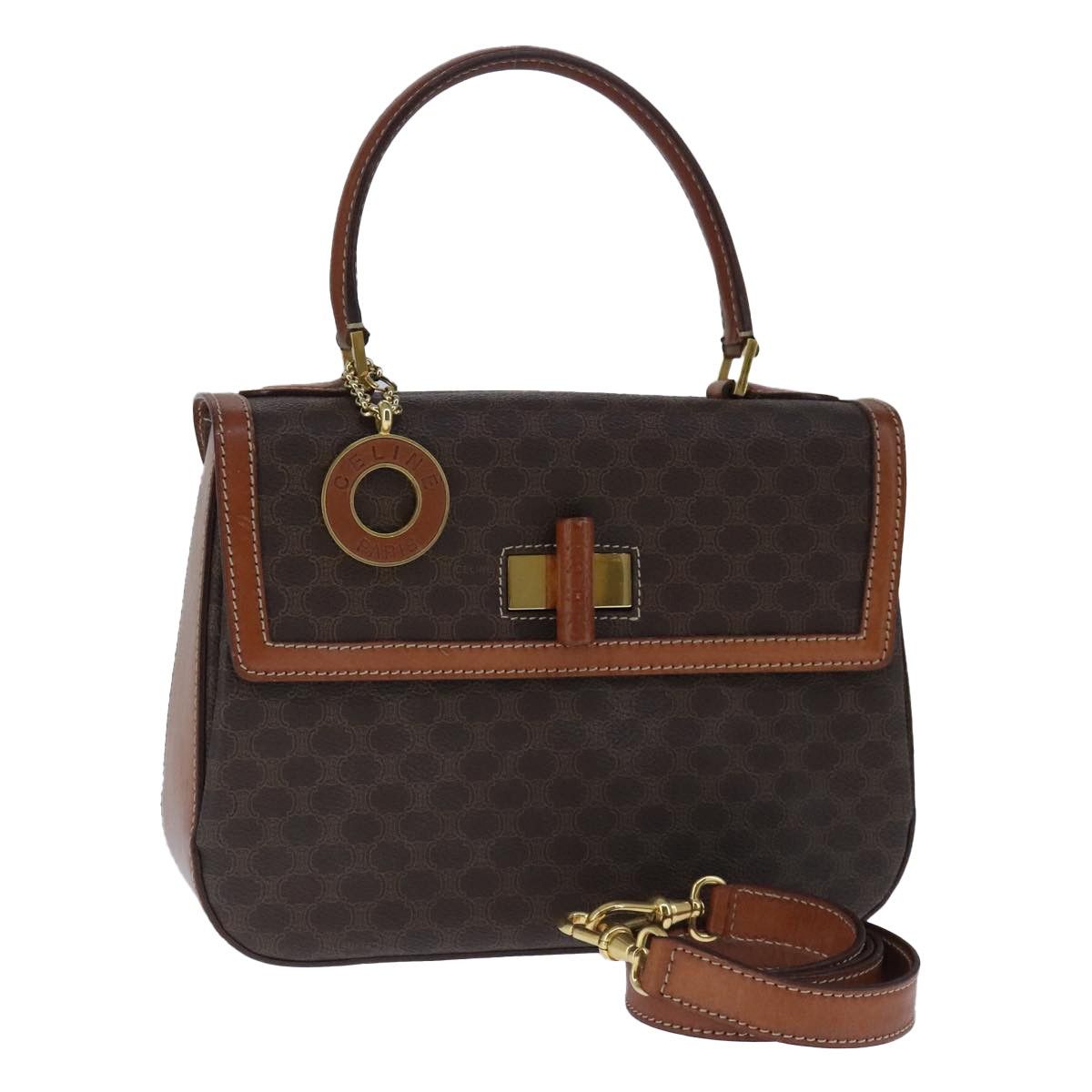 Celine Celine Vintage Convertible Top Handle Bag Macadam Coated Canvas Size ONE SIZE - 1 Thumbnail