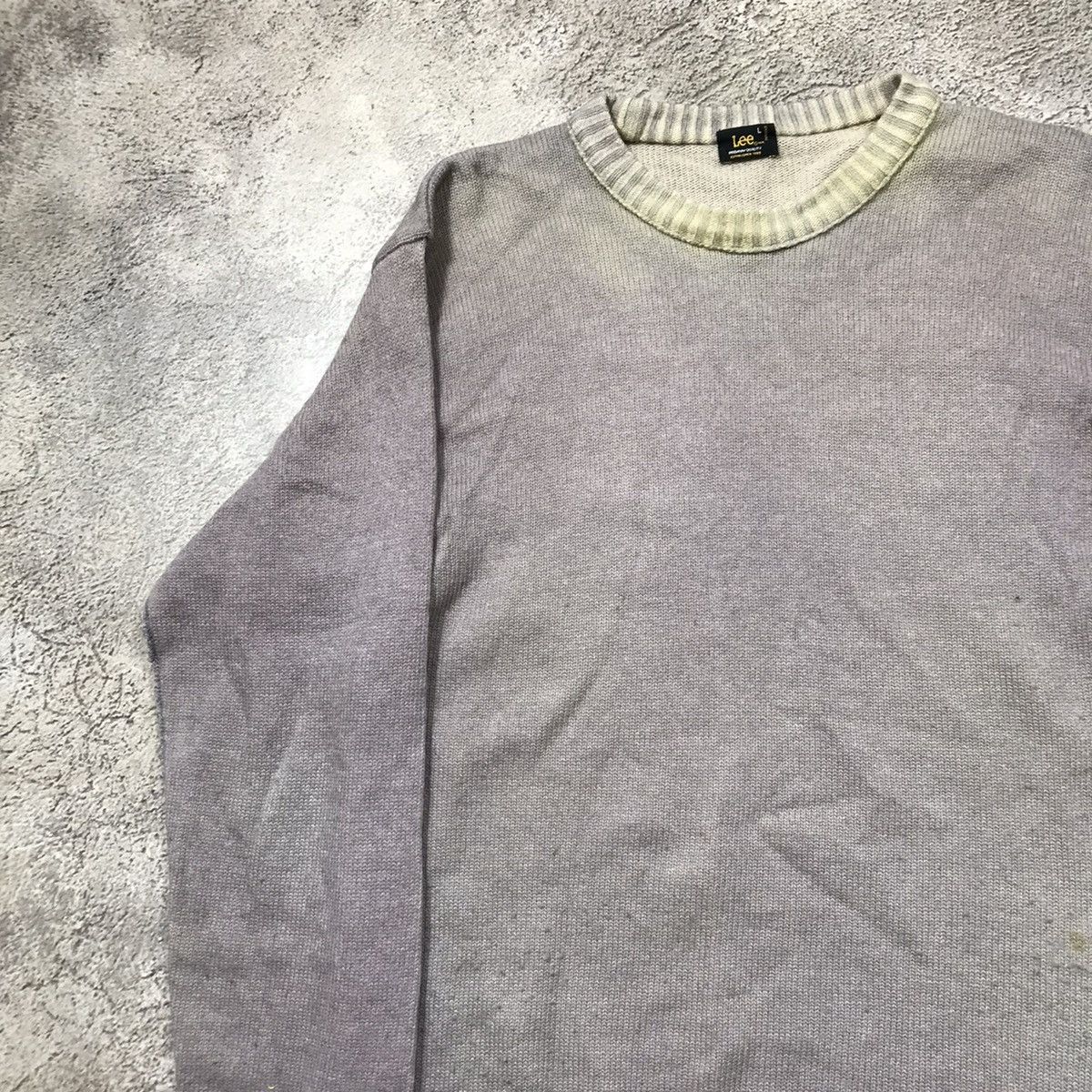 Vintage Vintage 90s Lee Oversized Knit Sweater Y2K Grunge Bleached L Size US L / EU 52-54 / 3 - 2 Thumbnail