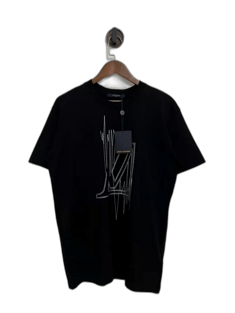 Louis Vuitton Louis Vuitton Black Logo Short Sleeve T-Shirt Size US M / EU 48-50 / 2 - 1 Thumbnail