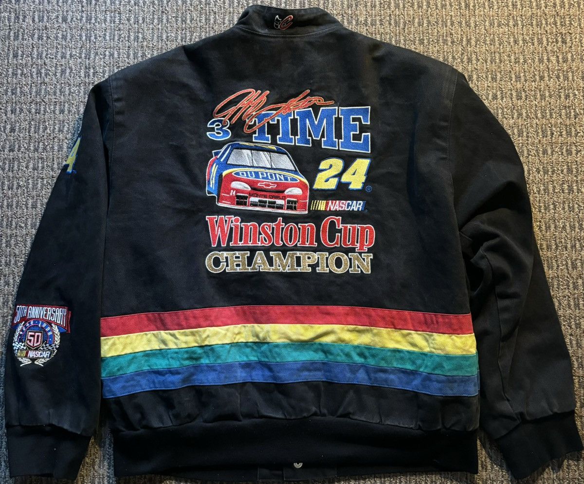NASCAR × Vintage Vintage 90s NASCAR 3x Winston Cup 50th Anniversary Jacket Size US XL / EU 56 / 4 - 9 Thumbnail