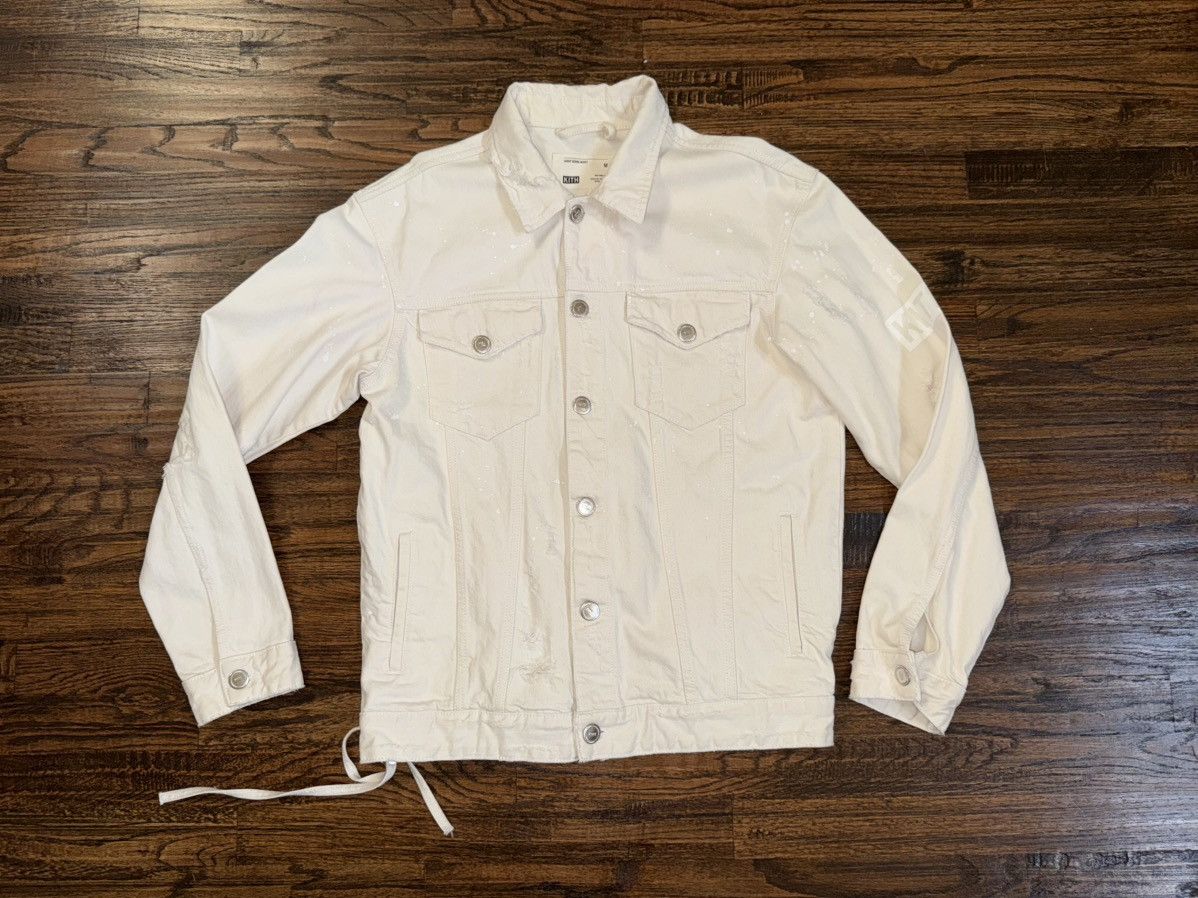 Kith Kith SS18 Laight Distressed Denim Jacket Sz M Beige Wash Size US M / EU 48-50 / 2 - 1 Thumbnail