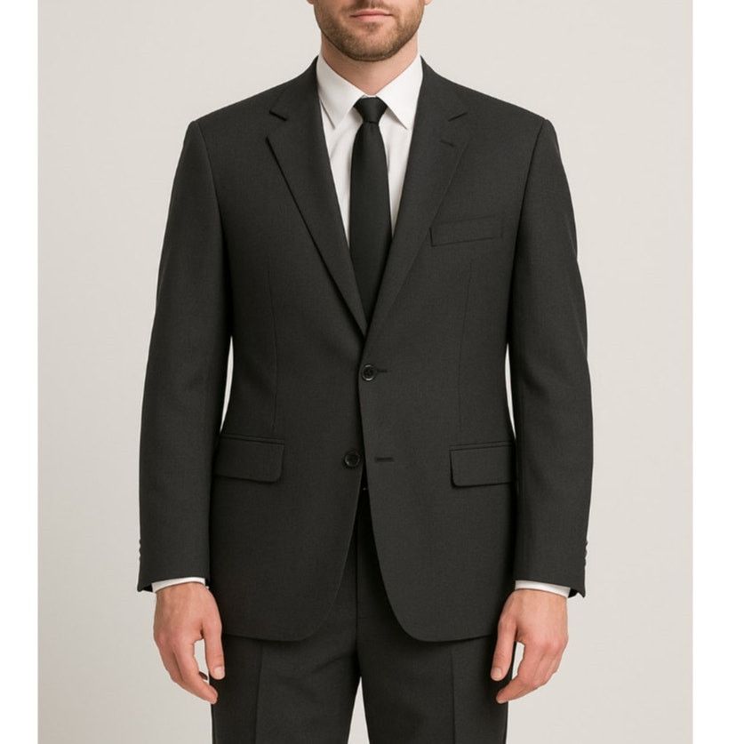 Andrew Fezza Andrew Fezza Men's Charcoal Gray Suit Jacket 46R Size 46R - 1 Thumbnail