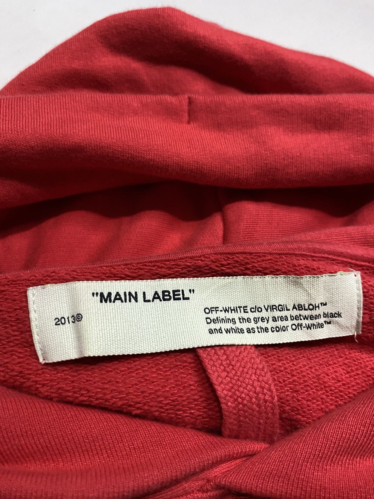 Off-White OFF WHITE FW 19/20 DIAG UNFINISHED SLIM HOODIE Size US S / EU 44-46 / 1 - 4 Thumbnail