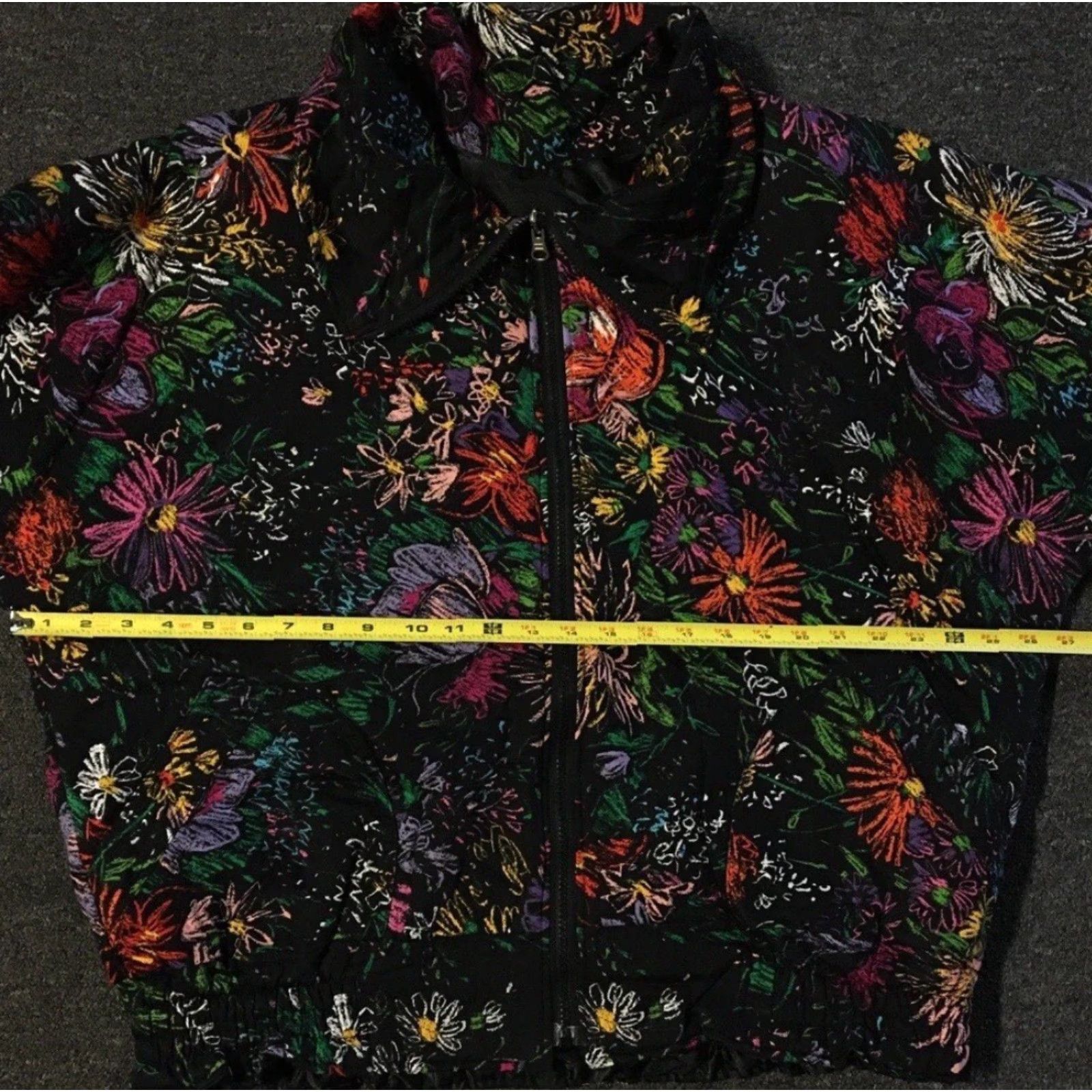 Vintage VINTAGE Vtg 80s Flower Abstract Art AOP Jacket L Boxy Vaporwave Surf Picasso Grunge 90s Size L / US 10 / IT 46 - 6 Thumbnail