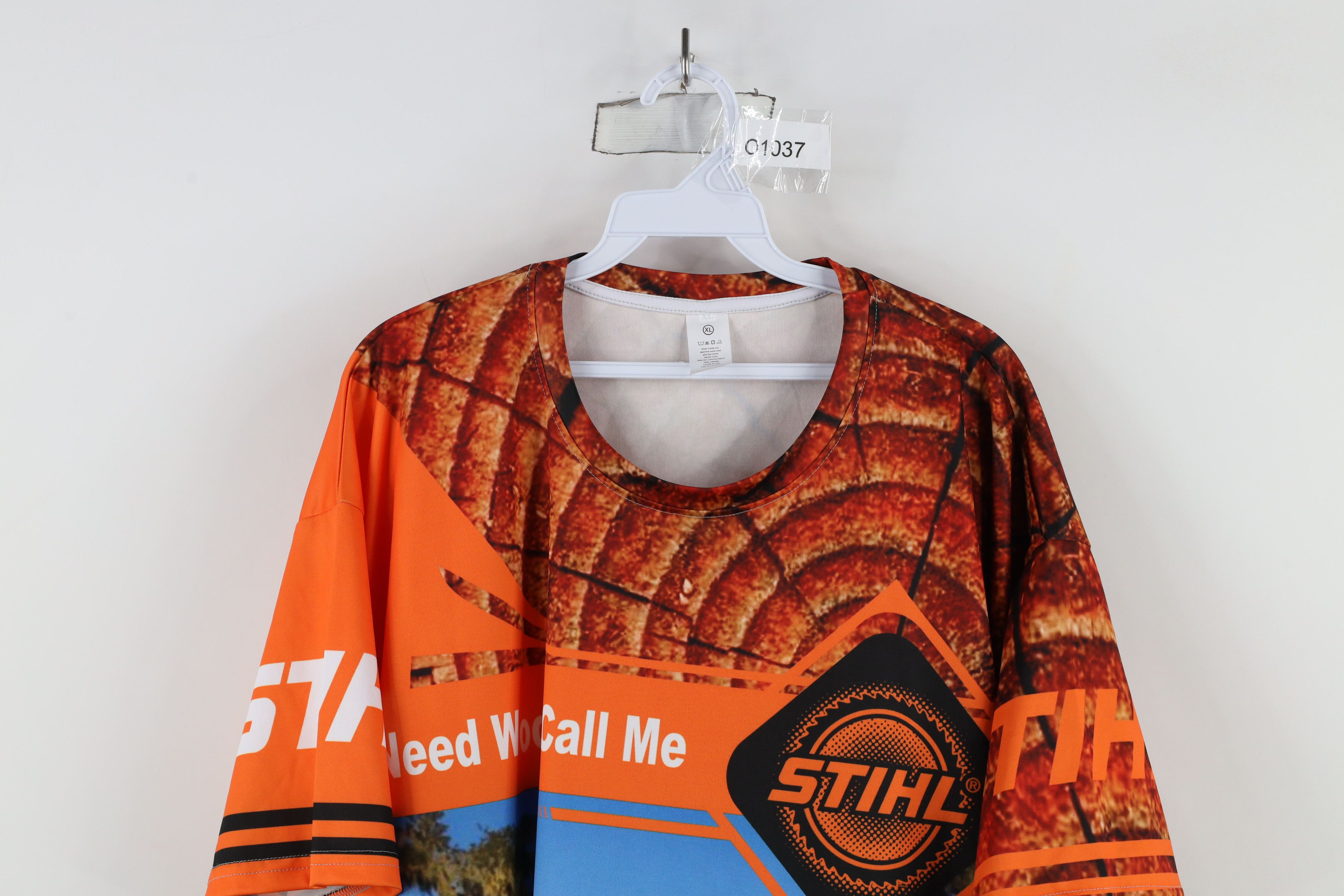 Vintage Stihl Out All Over Print Chainsaw Wood Short Sleeve T-Shirt Size US XL / EU 56 / 4 - 2 Thumbnail