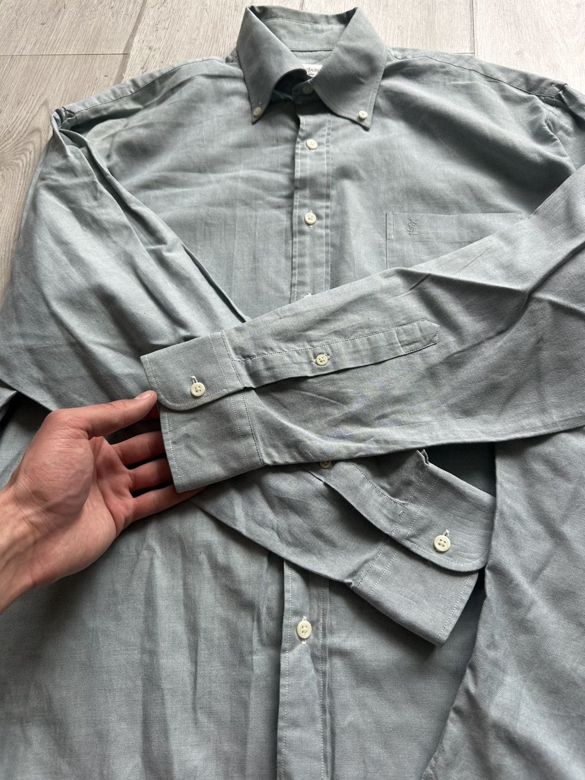 Yves Saint Laurent Vintage Yves Saint Laurent YSL Shirt Button Up Size US XL / EU 56 / 4 - 6 Thumbnail