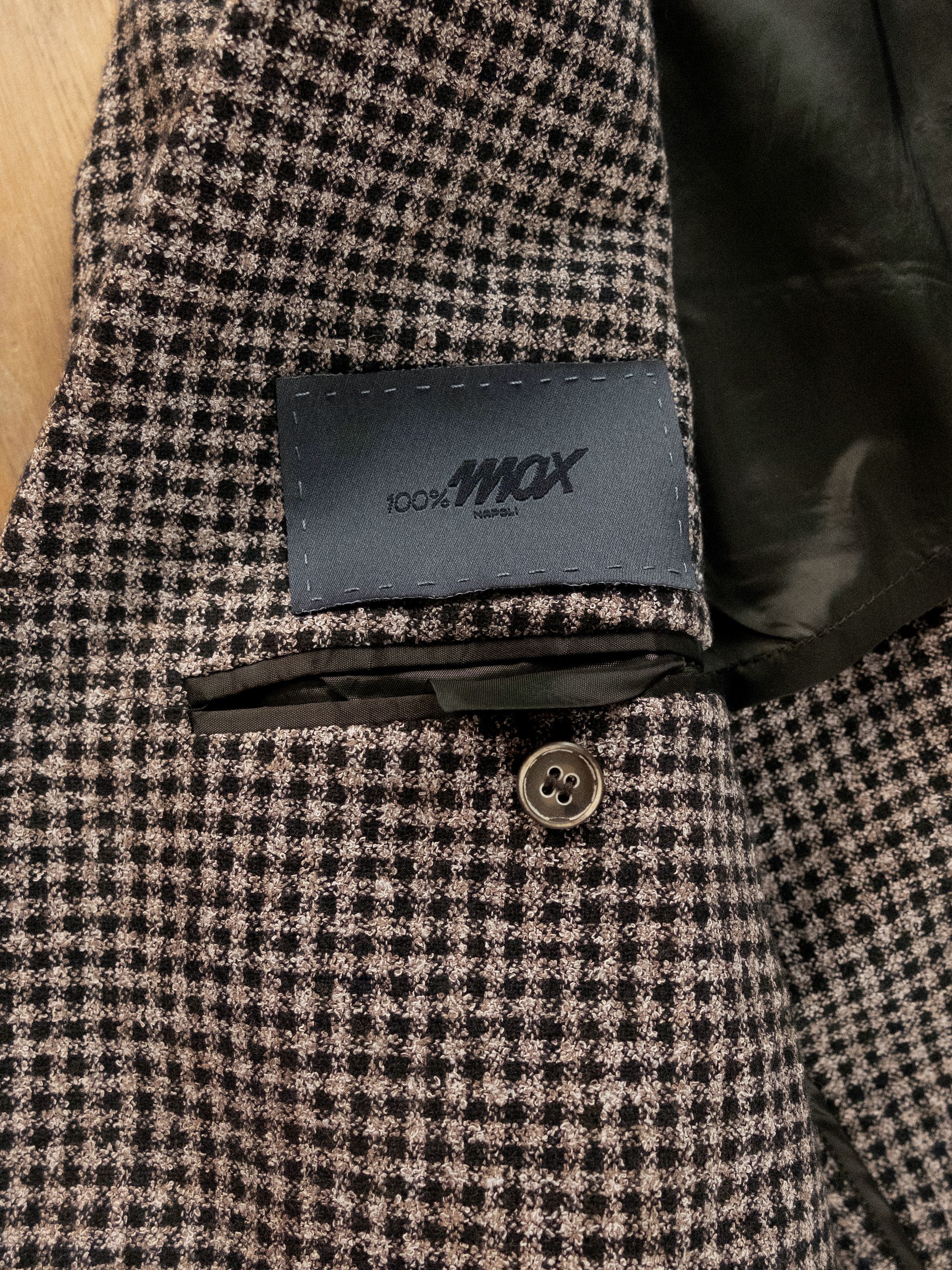 Other 100MAX Napoli brown gingham plaid sportcoat Size 40 Size 40R - 7 Thumbnail