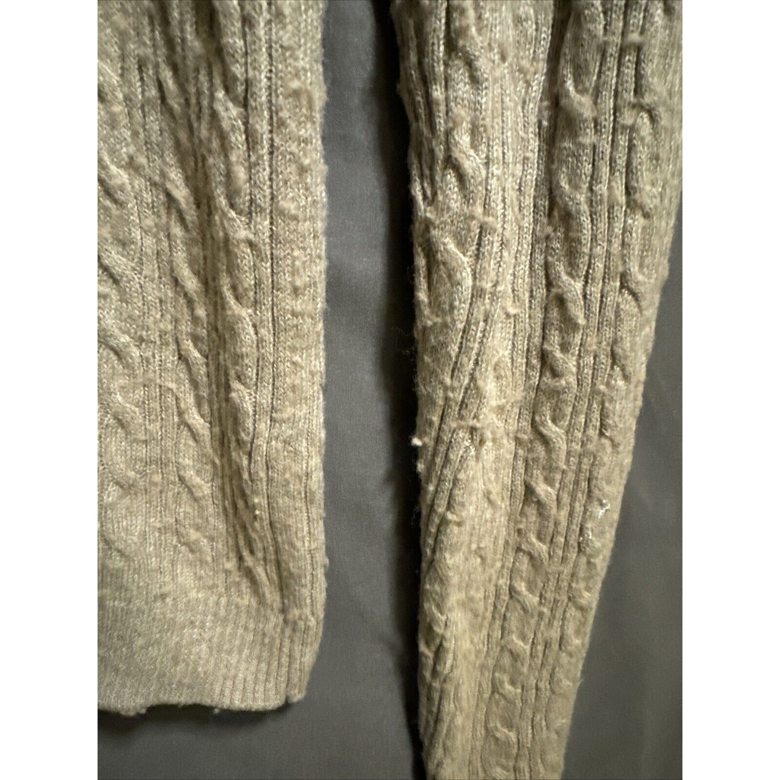 Uniqlo Uniqlo Cable Knit Womens Sweater Blend Medium Beige Scoop Ne Size M / US 6-8 / IT 42-44 - 3 Thumbnail