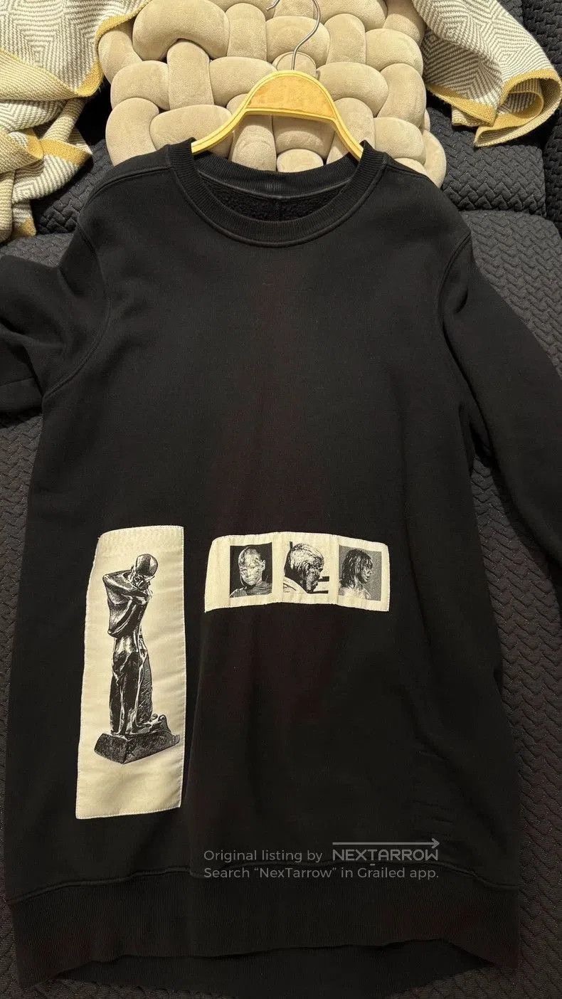 Rick Owens Rick Owens Portrait patch plus velvet sweater. Size US M / EU 48-50 / 2 - 1 Thumbnail
