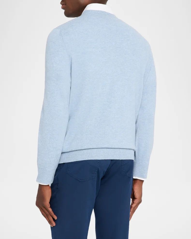 Brunello Cucinelli o1y0526 Cashmere Blend Sweater in Light Blue Size US S / EU 44-46 / 1 - 4 Thumbnail