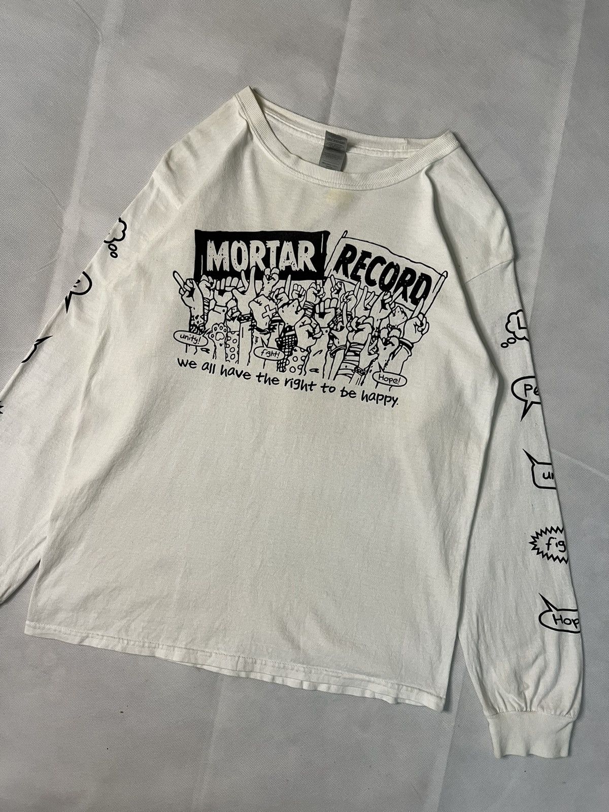 Band Tees Vintage Mortar Record Love Peace Unity Fight Hope Size US S / EU 44-46 / 1 - 5 Thumbnail