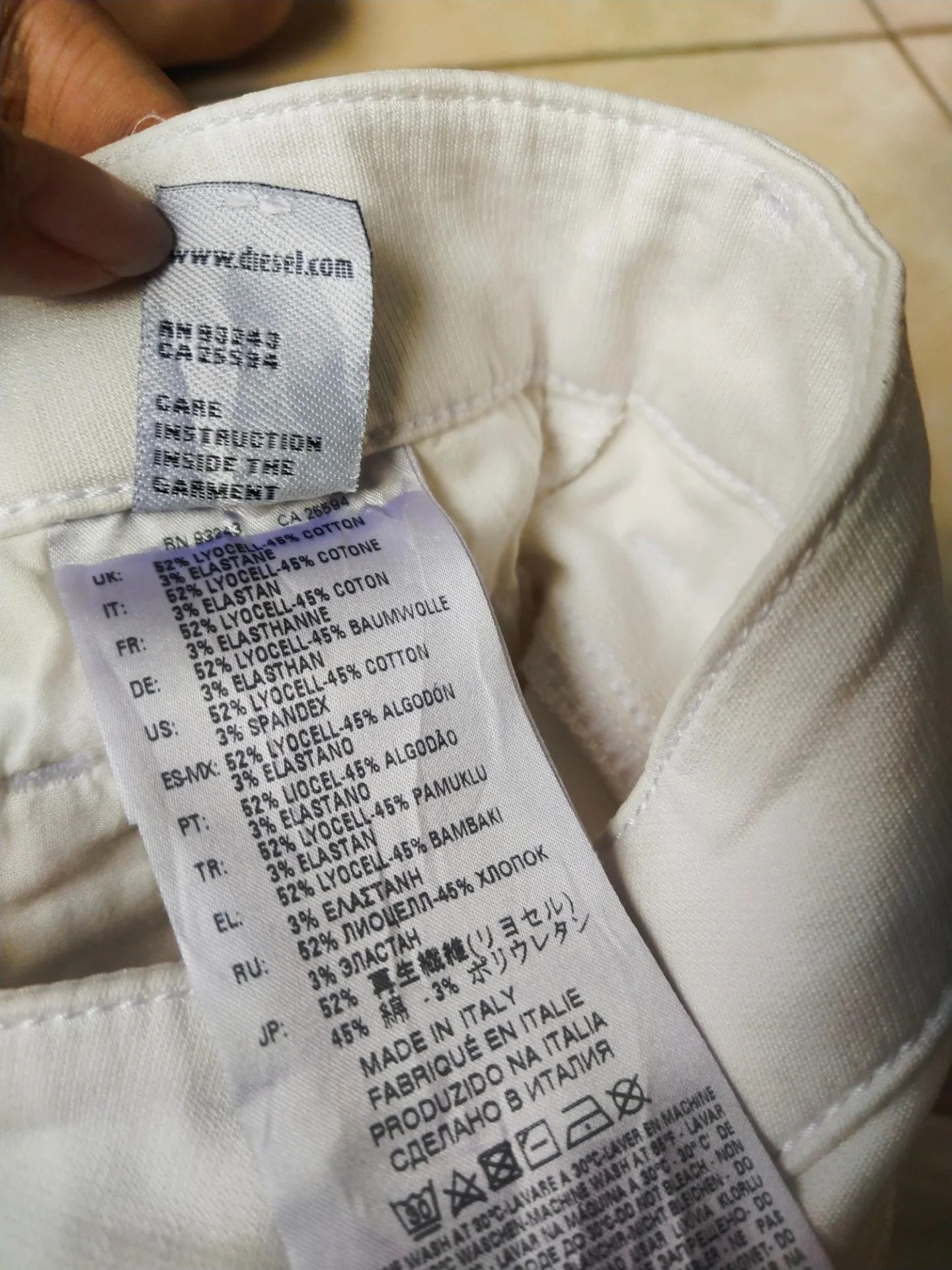 Diesel Diesel Candys-Ne Italy Women White Premium Skinny Denim Size 27" / US 4 / IT 40 - 11 Thumbnail