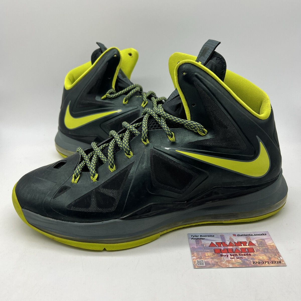 image of Nike Lebron 10 Dunkman Shoes in Grey, Men's (Size 13)
