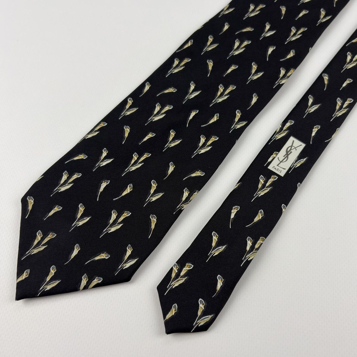 Yves Saint Laurent Yves Saint Laurent YSL Paris Silk Tie Size ONE SIZE - 3 Thumbnail
