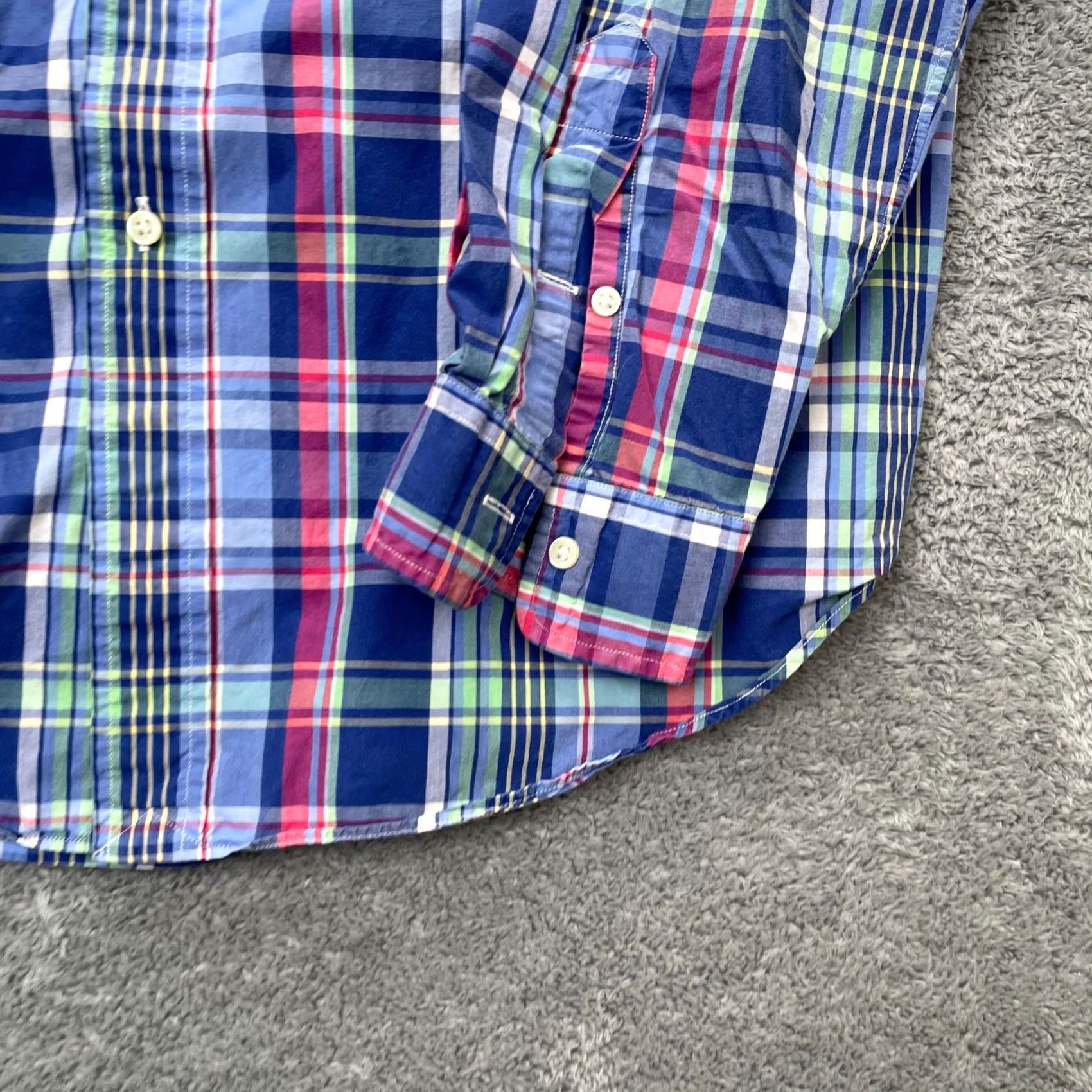 Ralph Lauren VINTAGE Ralph Lauren Shirt Mens XXL Blue Plaid Cotton Classic Fit Button Down Size US XXL / EU 58 / 5 - 2 Thumbnail