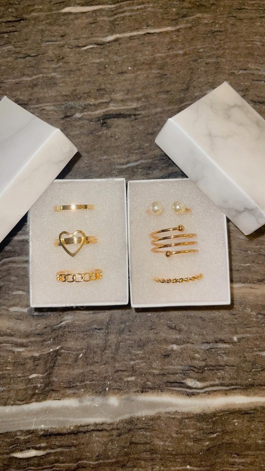 Other Charming Ring Stack Set of 6 Rings Size ONE SIZE - 2 Thumbnail