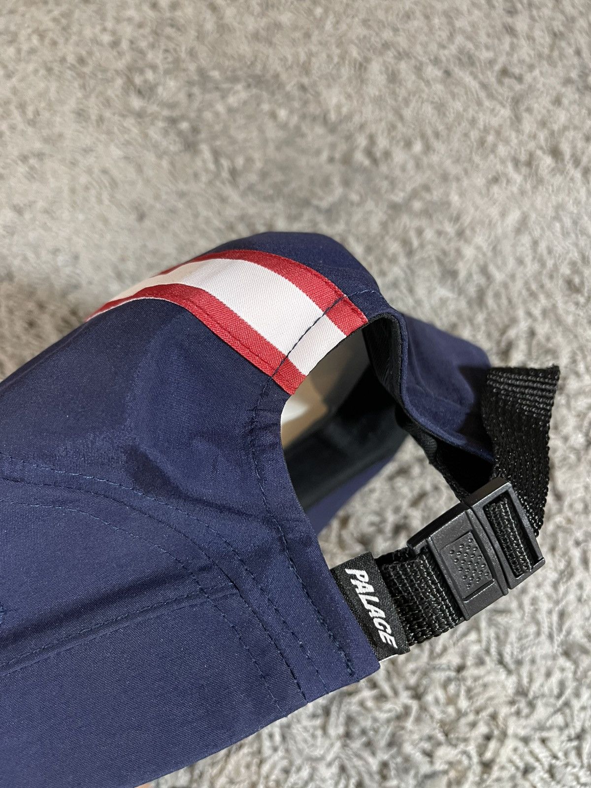 Palace 2017FW Palace Shell Red Stripe Logo Panel Cap Navy Size ONE SIZE - 2 Thumbnail