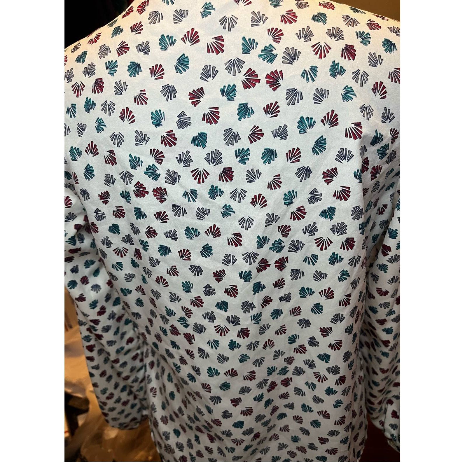 Vintage Vintage White Blue Cape Cod Fan Blouse Bow Med Large Preppy Size L / US 10 / IT 46 - 6 Thumbnail
