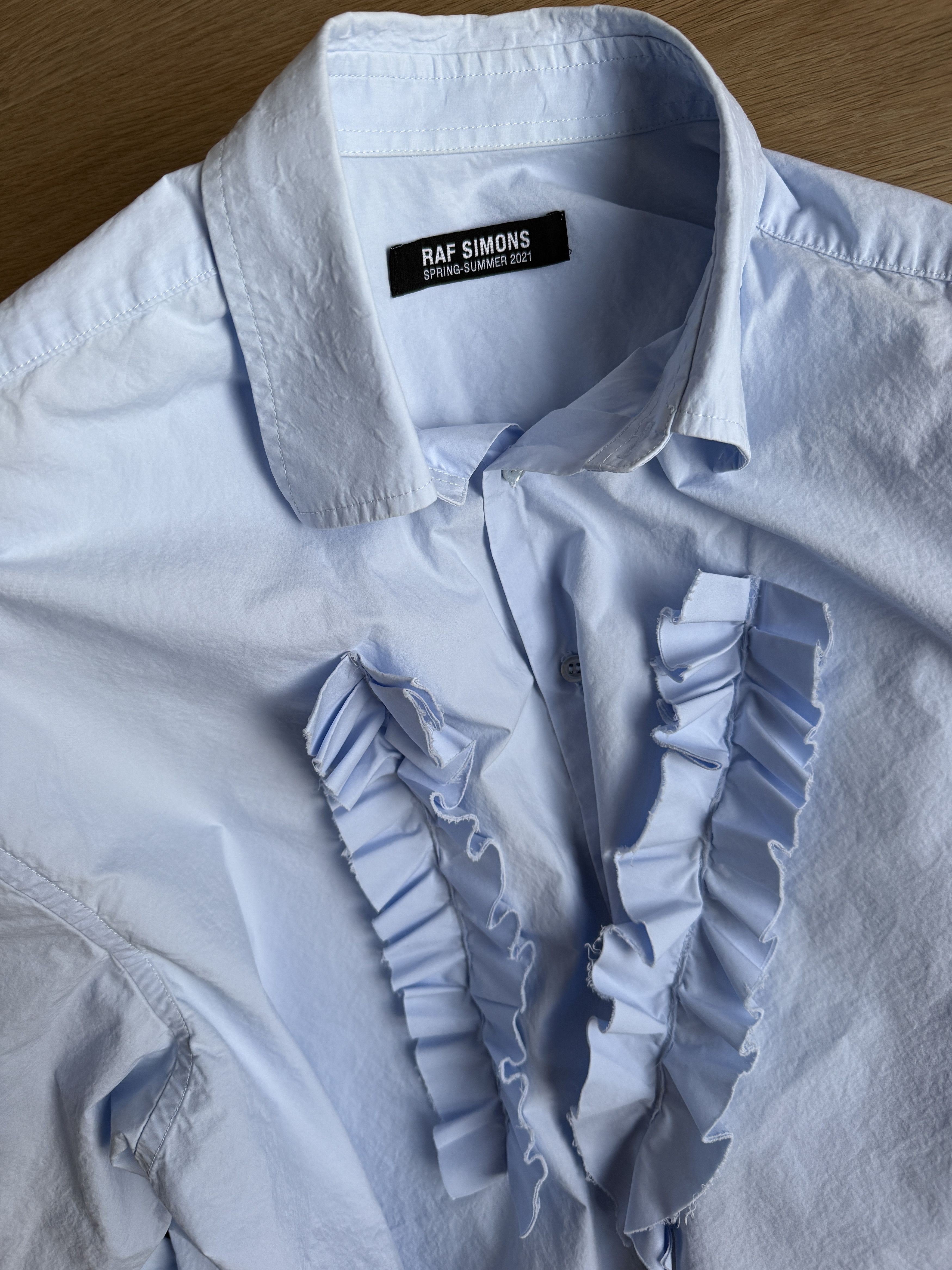 Raf Simons SS 2021 Oversized Ruffle Shirt Size US L / EU 52-54 / 3 - 6 Thumbnail