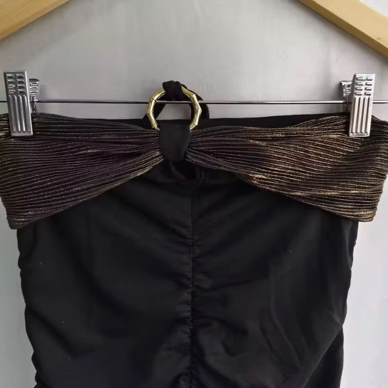 Vintage Y2K Sexy Aesthetic Ruched Retro Style Top Size M / US 6-8 / IT 42-44 - 7 Thumbnail