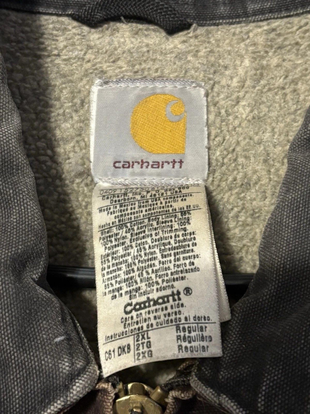 Carhartt Vintage 2XL Carhartt Sherpa-Lined Ridge Jacket C61 DKB Size US XXL / EU 58 / 5 - 6 Thumbnail