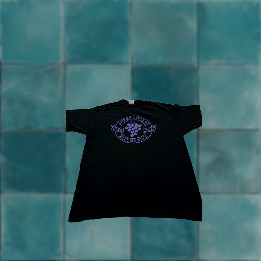 Anvil VINTAGE Napa Valley Shirt Mens XL Black Wine Graphic Tee Made USA Tourist 90s Size US XL / EU 56 / 4 - 1 Thumbnail