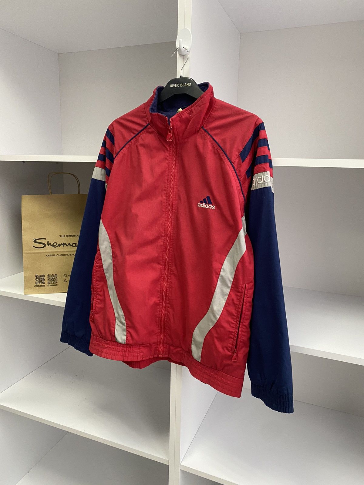 Adidas × Vintage Vintage Adidas Red 90s Style Track Jacket Size US M / EU 48-50 / 2 - 4 Thumbnail