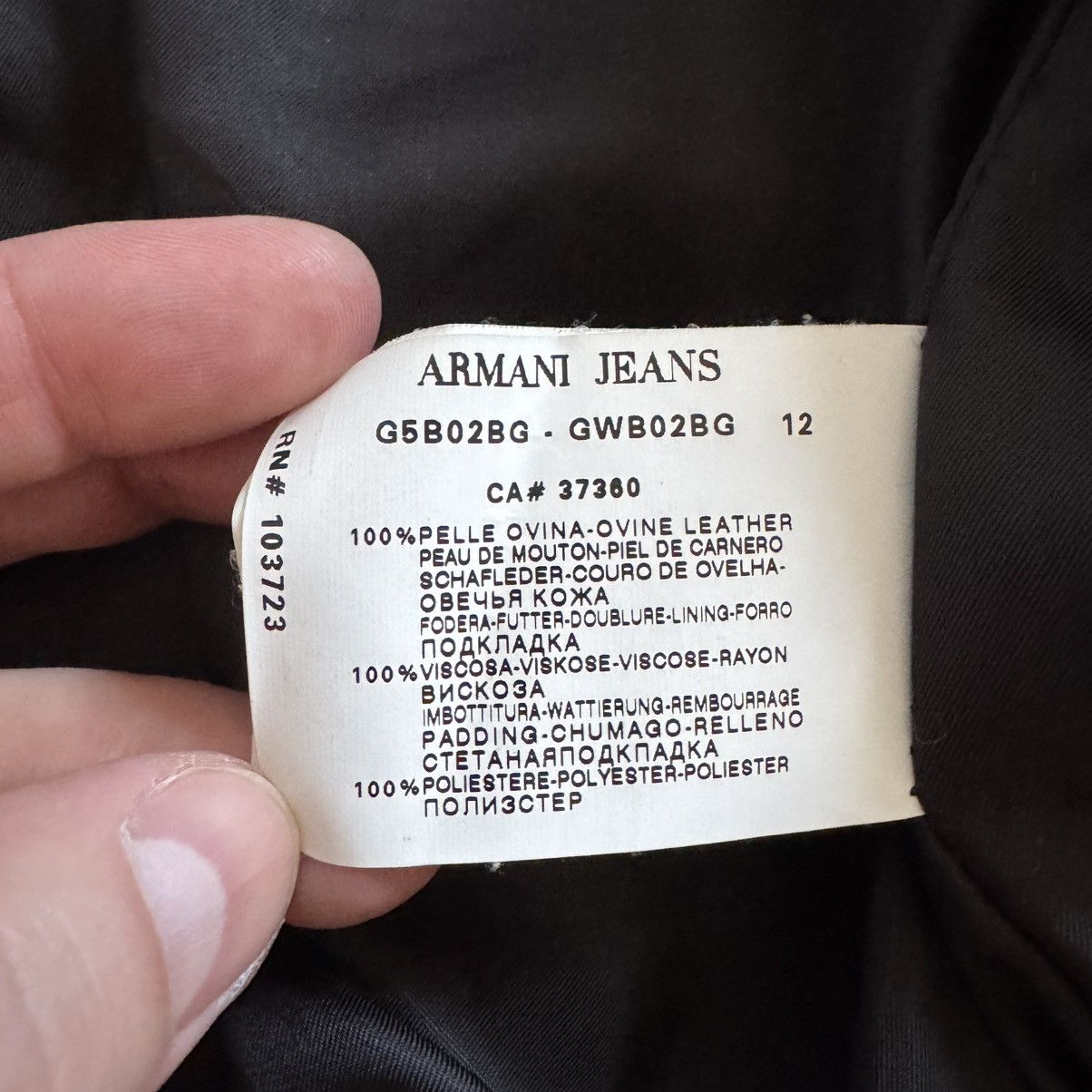 Emporio Armani Armani Jeans Vintage Cropped Leather Y2K Bomber Jacket Size S / US 4 / IT 40 - 17 Thumbnail