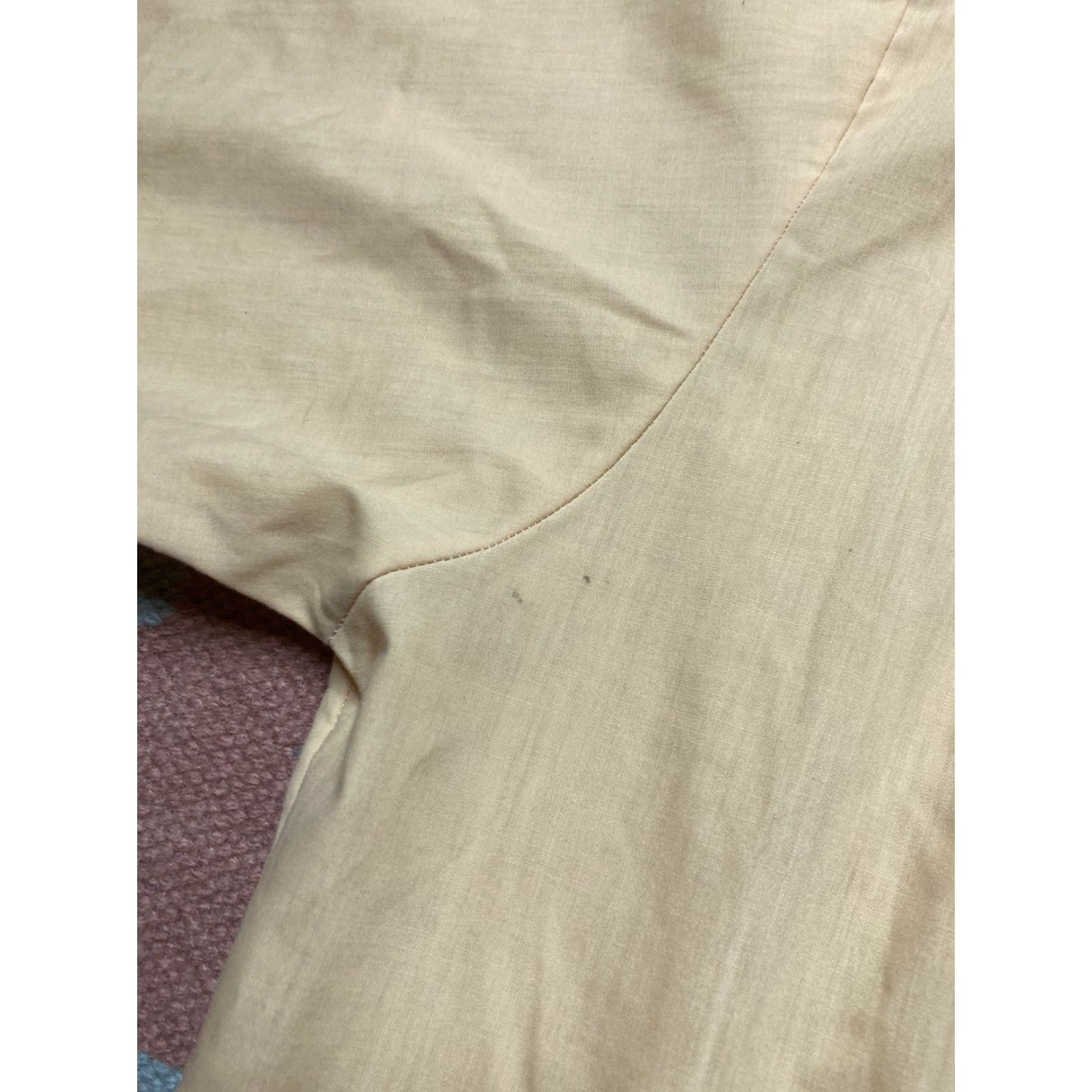 Vintage VINTAGE 60s 70s button shirt short sleeve pale yellow lightweight cotton Large Mens Shirt Size US L / EU 52-54 / 3 - 8 Thumbnail