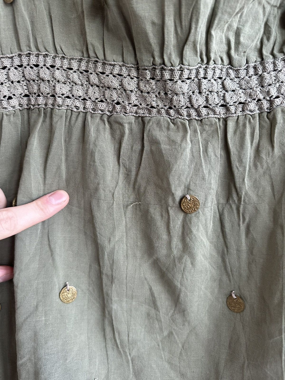 Miss Sixty VTG Miss Sixty Green Cami Top Metal Coin Embellishments sz L Size L / US 10 / IT 46 - 11 Thumbnail
