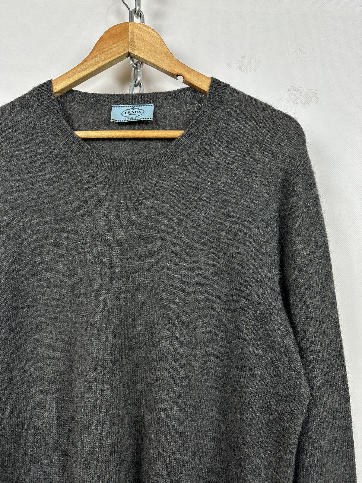 Prada Prada Gray Alpaca Wool Sweater Size US L / EU 52-54 / 3 - 6 Thumbnail