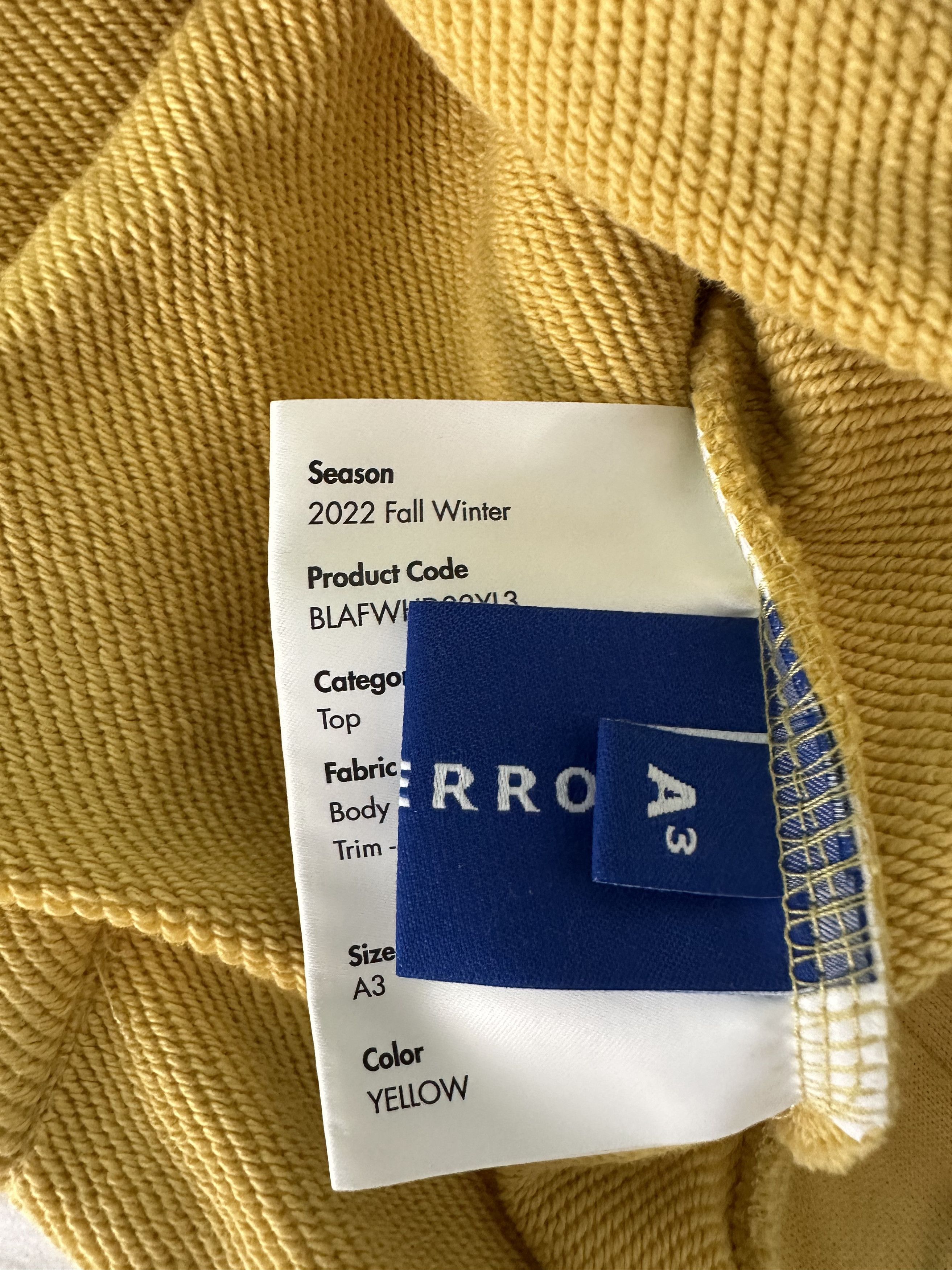 Ader Error Ader Error Yellow Heavy Hoodie Size US L / EU 52-54 / 3 - 3 Thumbnail