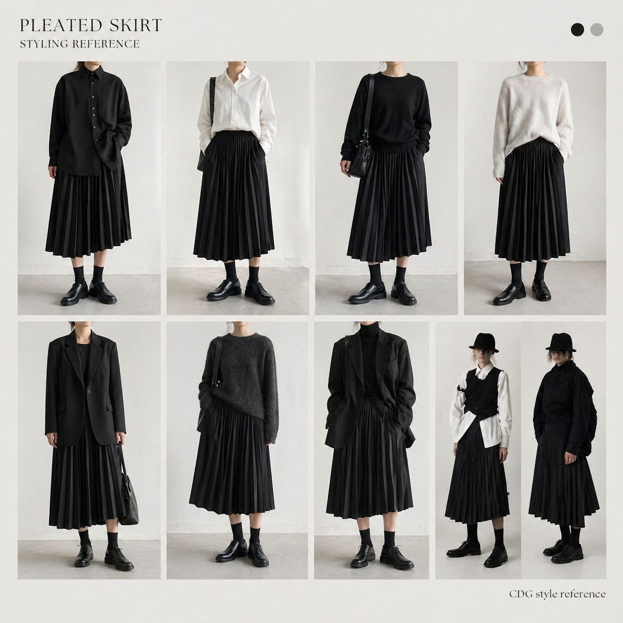 Comme des Garcons Black COMME des GARCONS - Fine Lined Pleated Long Skirt Size 27" / US 4 / IT 40 - 6 Thumbnail