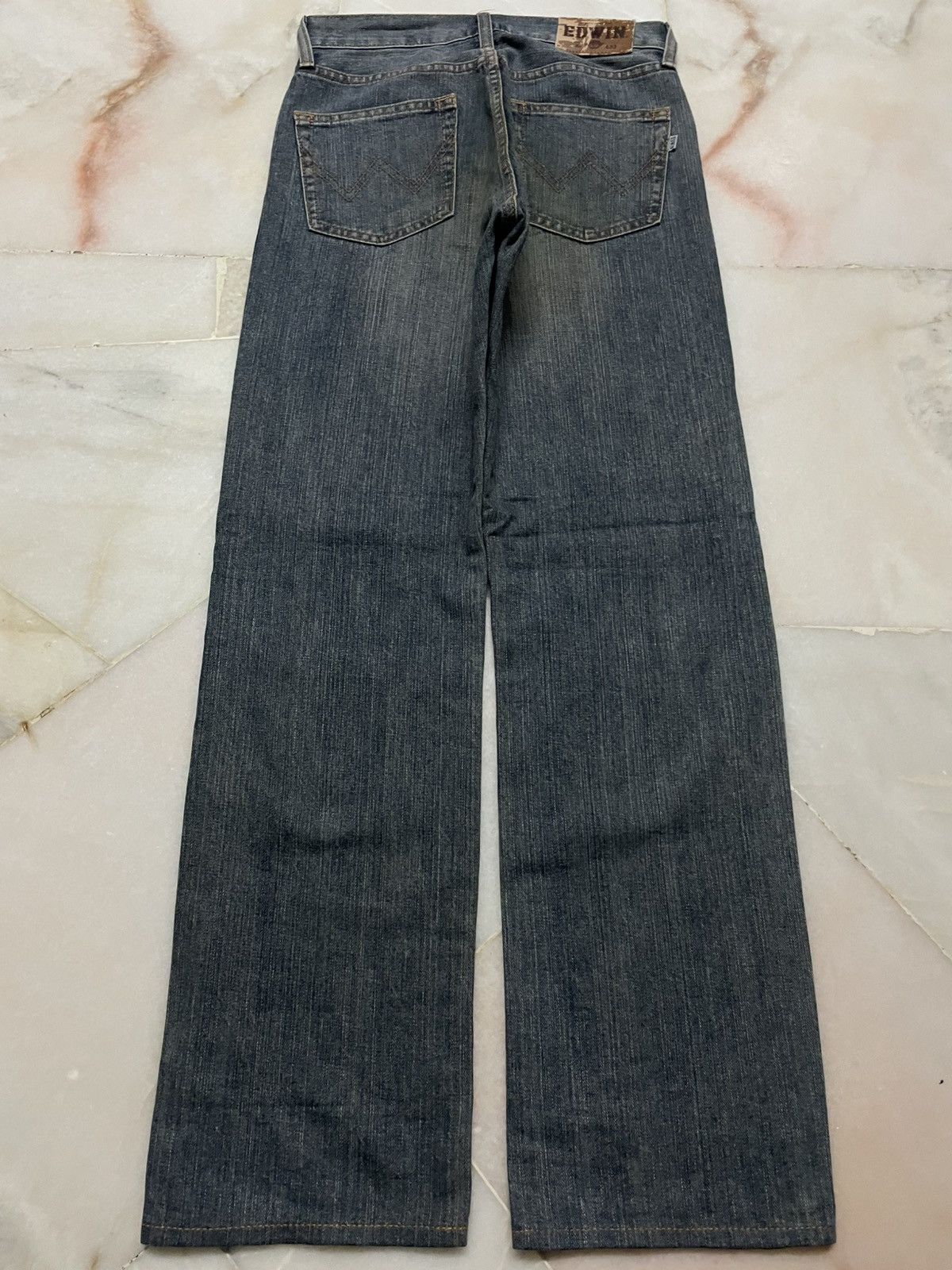 Edwin 💥Wide💥90s Style Edwin Whisker Baggy Denim Jeans Rare Size 25" / US 0 / IT 36 - 8 Thumbnail