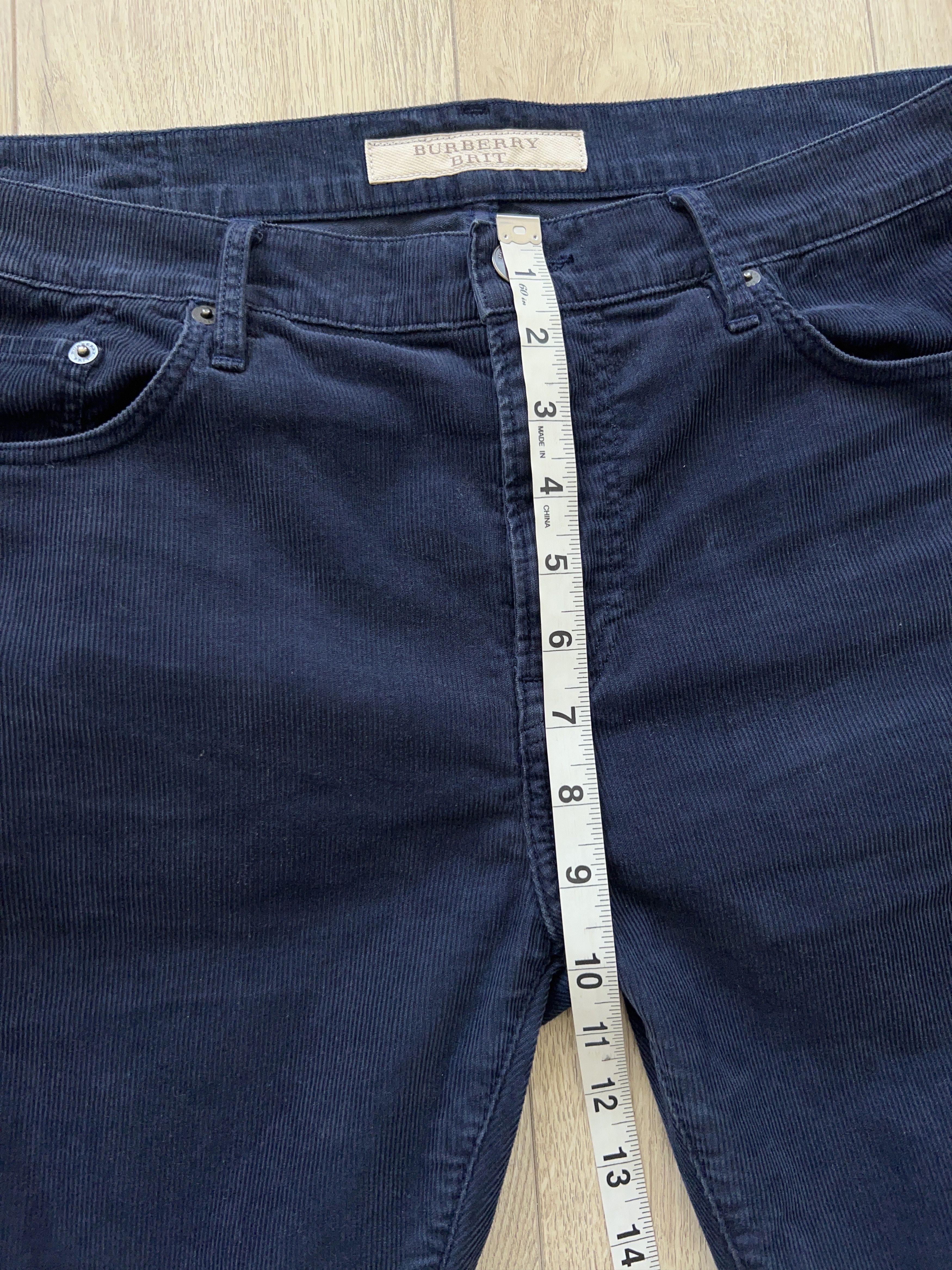 Burberry × Designer Brit Corduroy Chino Pants Trousers Navy Blue Size W35 L34 Size US 35 - 14 Thumbnail