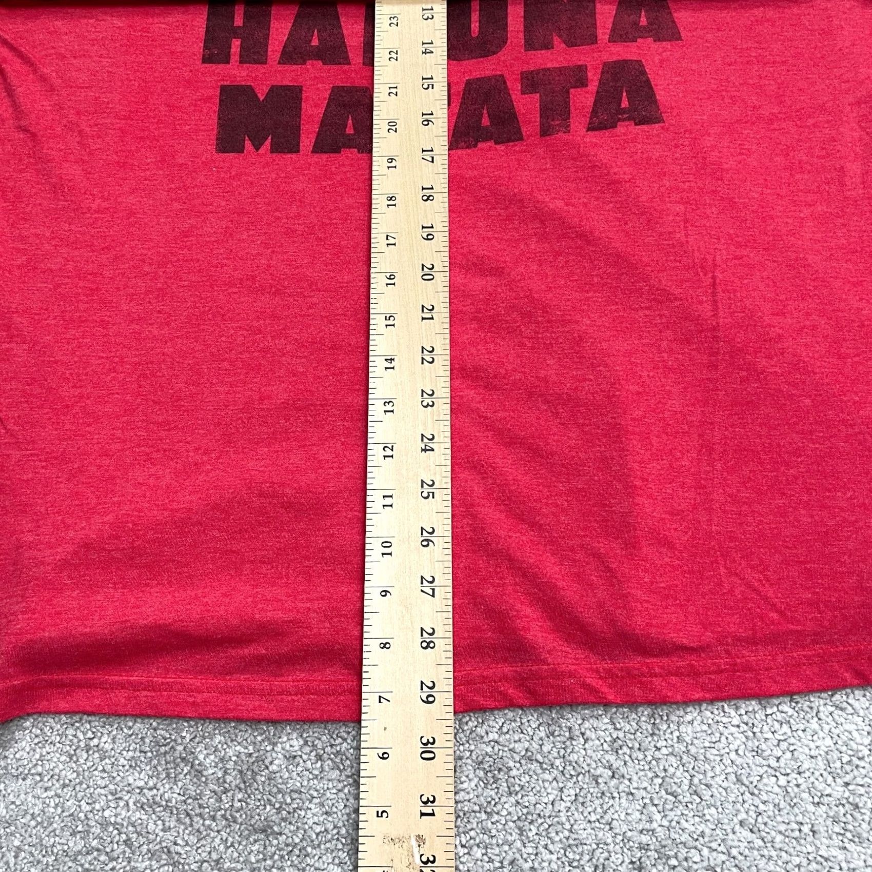 Disney Disney Lion King Hakuna Matata T-Shirt Women 2X Red Crew Neck Graphic Casual Tee Size XXL / US 16-18 / IT 52-54 - 6 Thumbnail