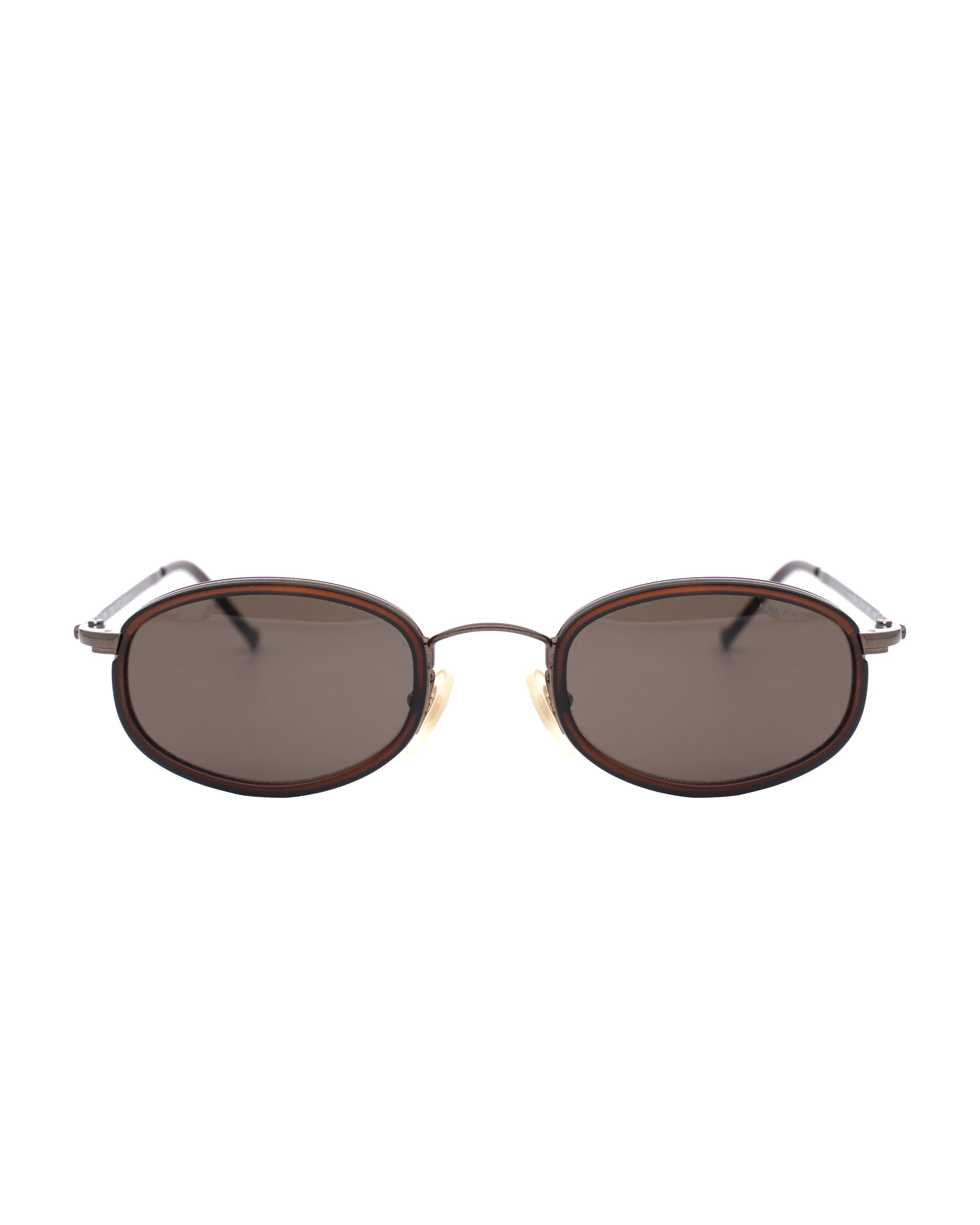 Ralph Lauren '90s Brown Metal Oval Sunglasses