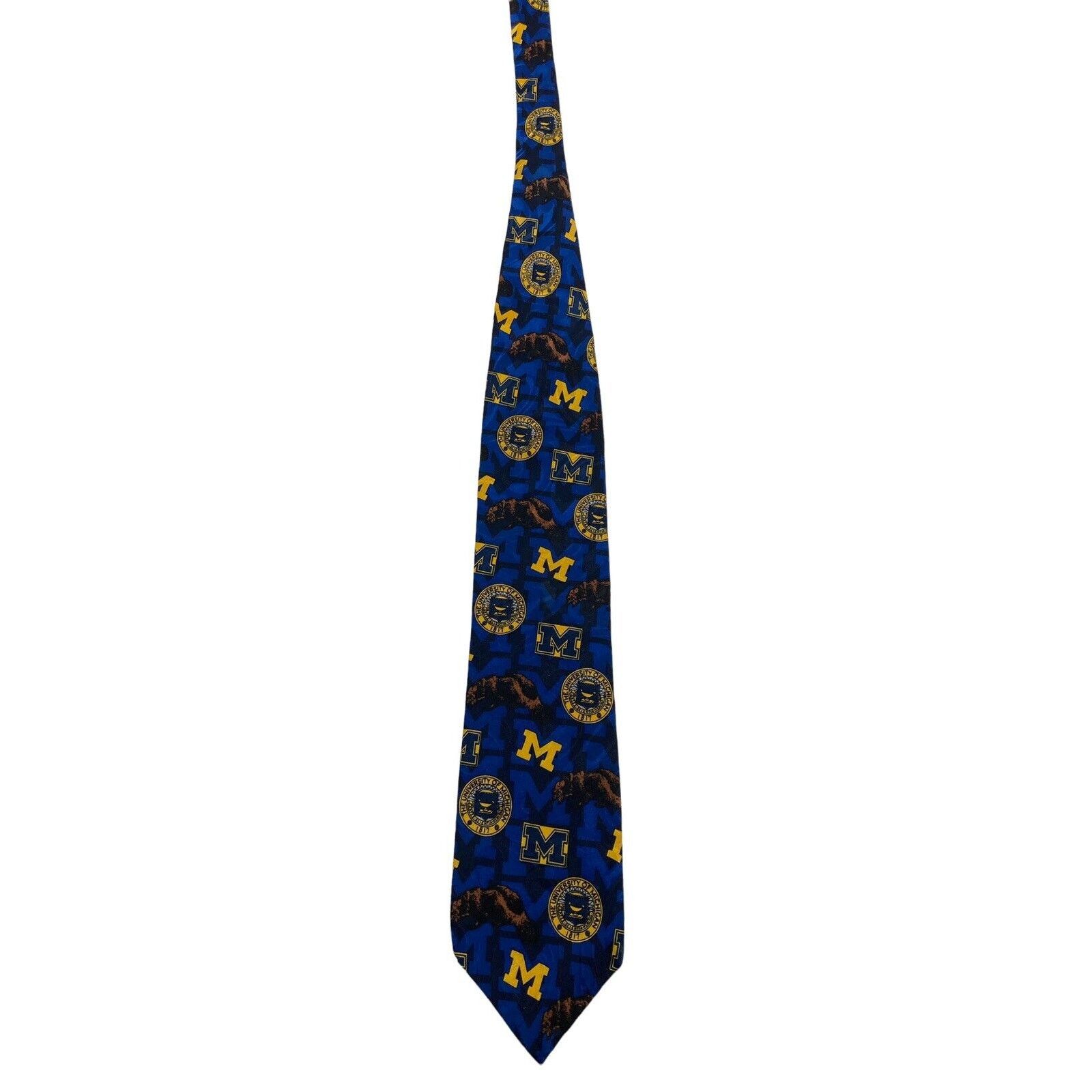 Other Merge Left University Of Michigan Logo Wolverine Necktie Size ONE SIZE - 5 Thumbnail