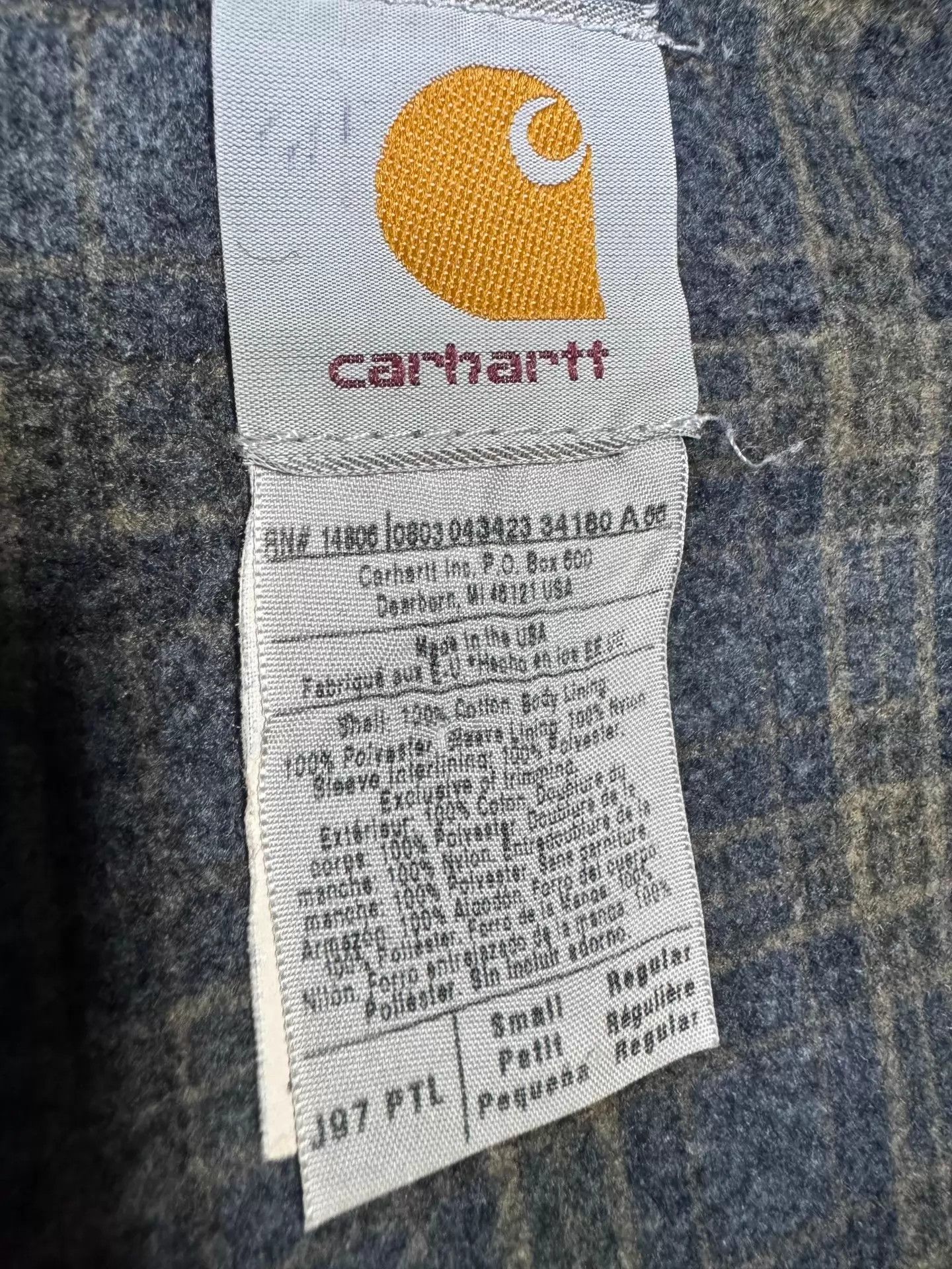 Carhartt Carhartt J97 S Gasoline Blue Color Block Collar 2003 USA Size US S / EU 44-46 / 1 - 9 Thumbnail