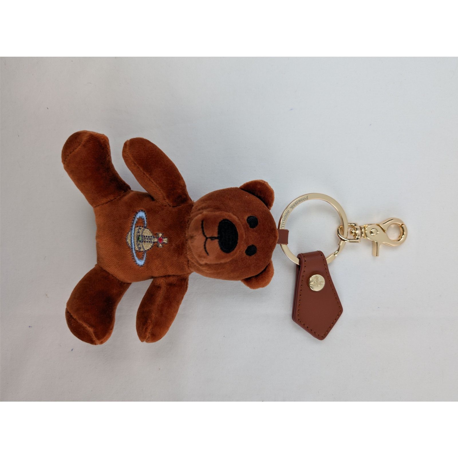 Vivienne Westwood o1rshd1 Size: OS / Teddy Bear Keyring in Burnt Orange Velvet Size ONE SIZE - 2 Thumbnail