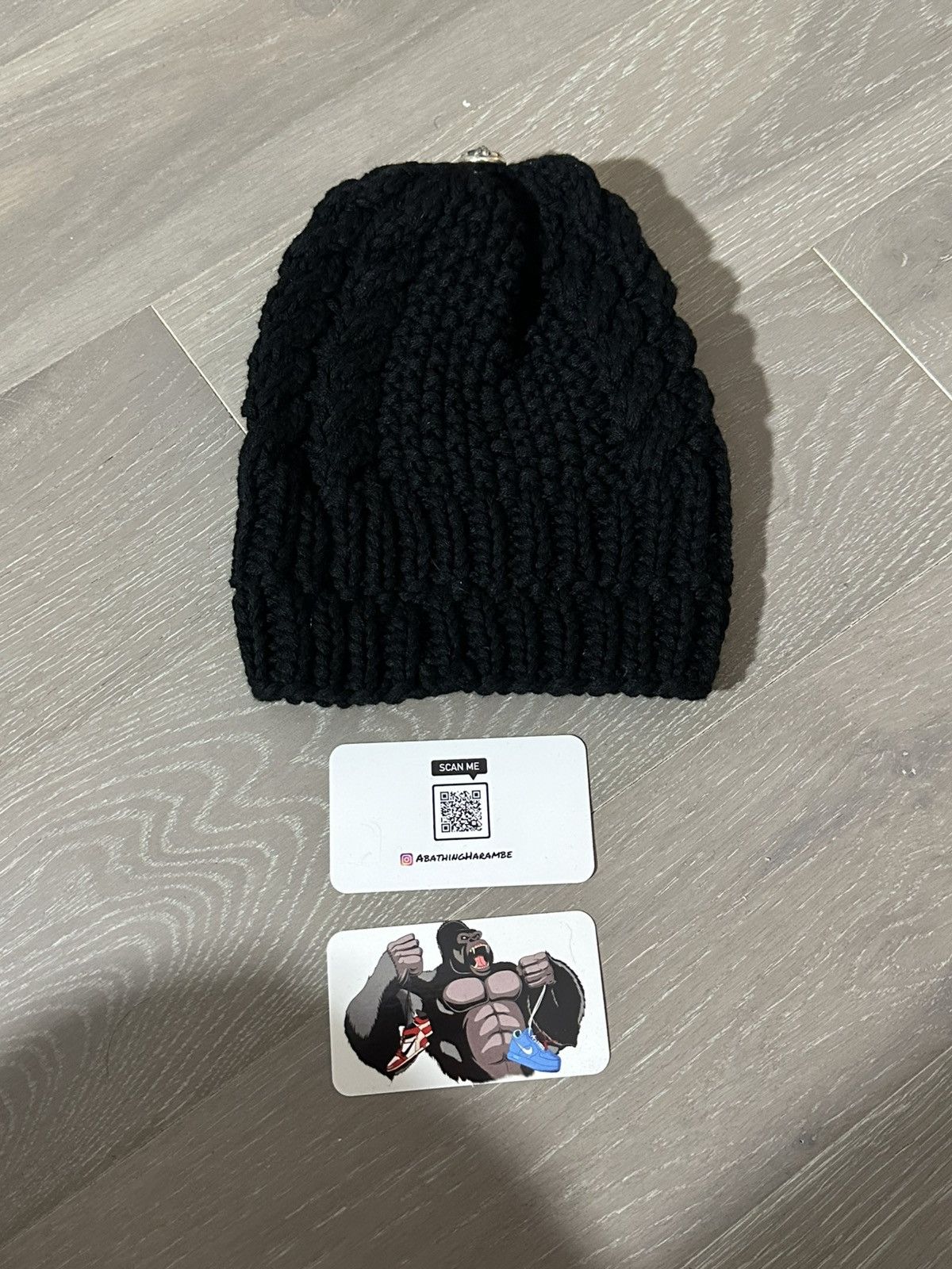 Chrome Hearts Chrome Hearts Cross Patch Cashmere Beanie Kids Size ONE SIZE - 3 Thumbnail