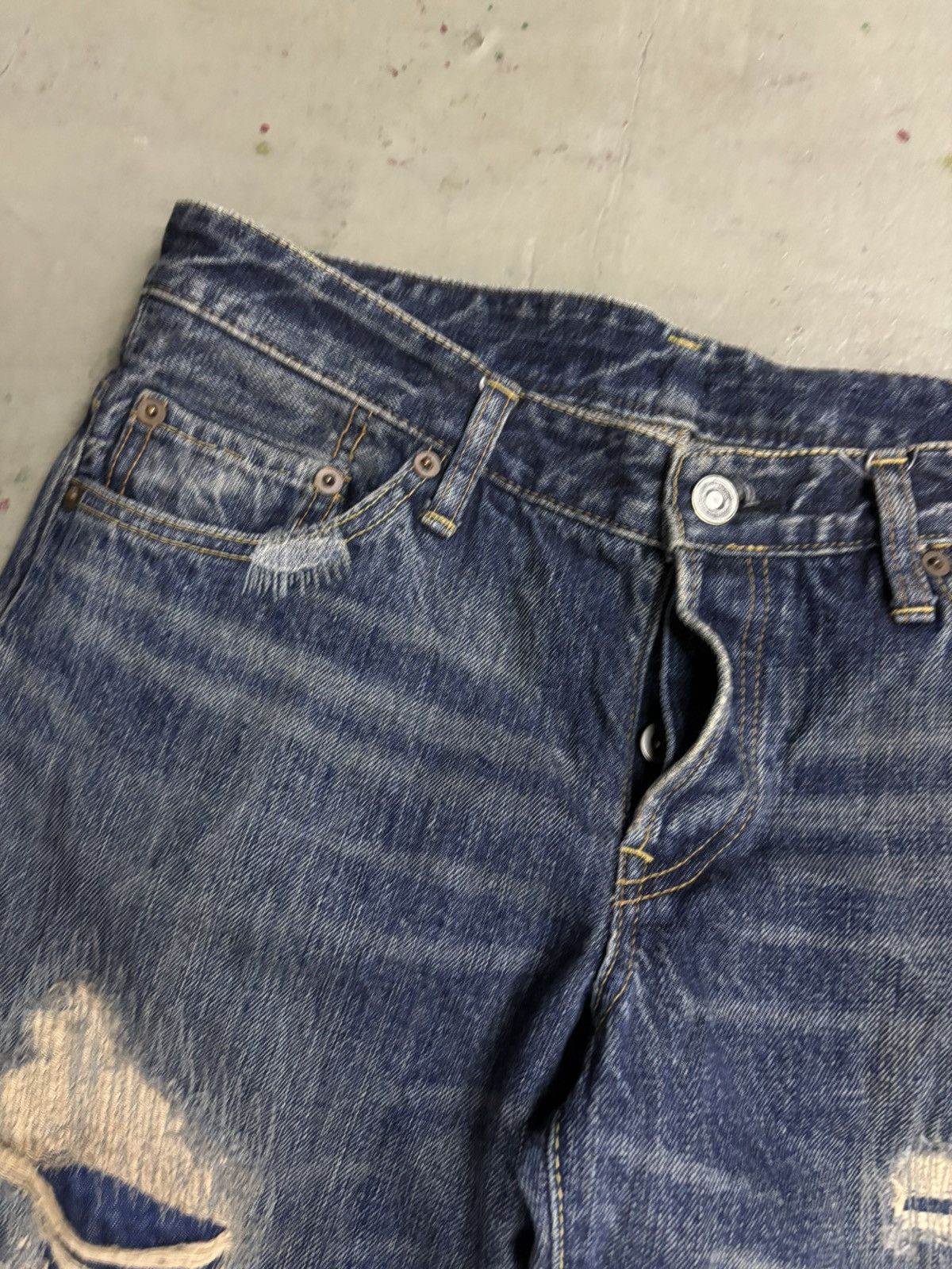 Johnbull JOHNBULL COMPANY Multi Pocket Wash Unique Two Tone Jeans Size US 32 / EU 48 - 3 Thumbnail