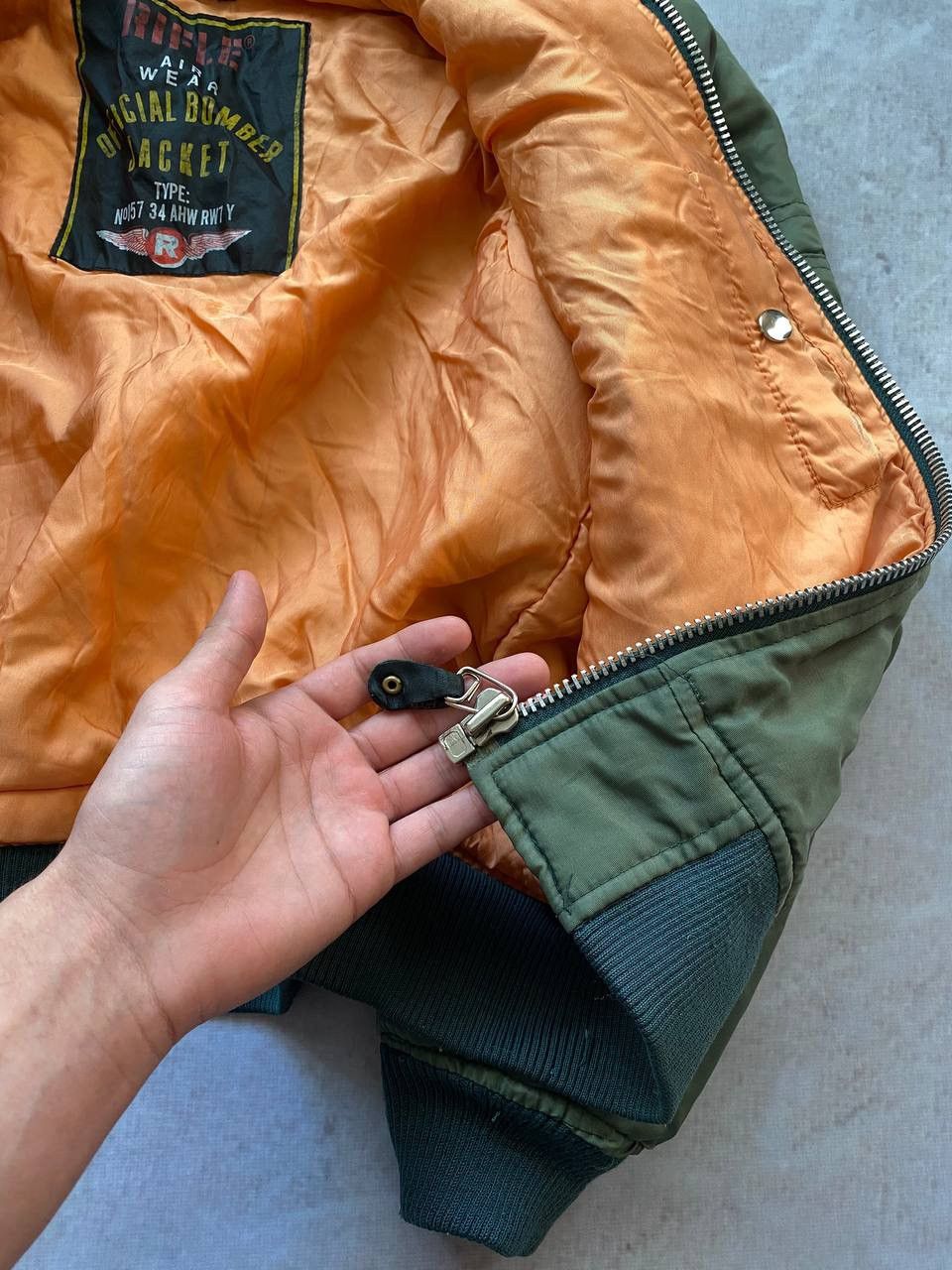 RIFLE × Vintage Vintage RIFLE Bomber Jacket MA-1 Military USA Schott Style Size US S / EU 44-46 / 1 - 6 Thumbnail